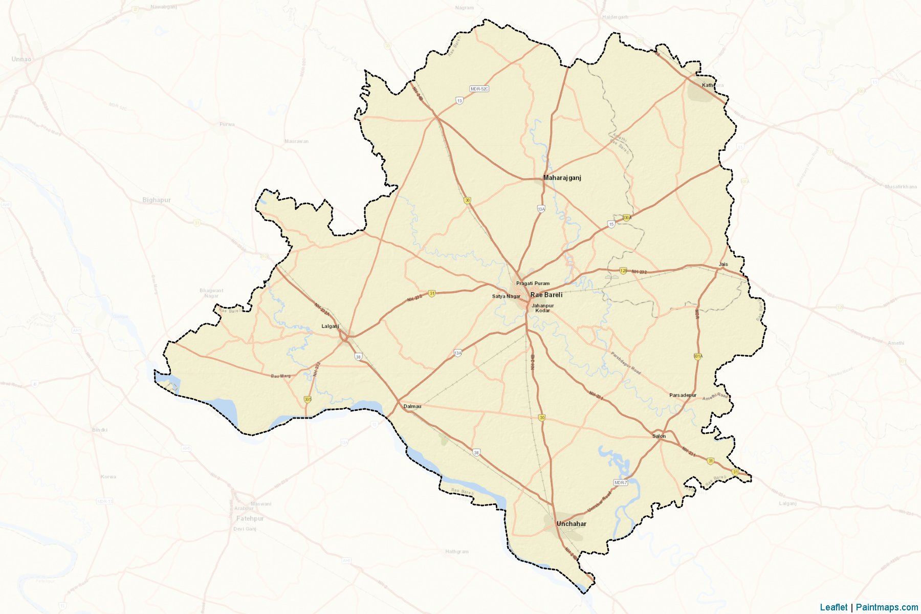 Rae Bareli (Uttar Pradesh) Map Cropping Samples-2