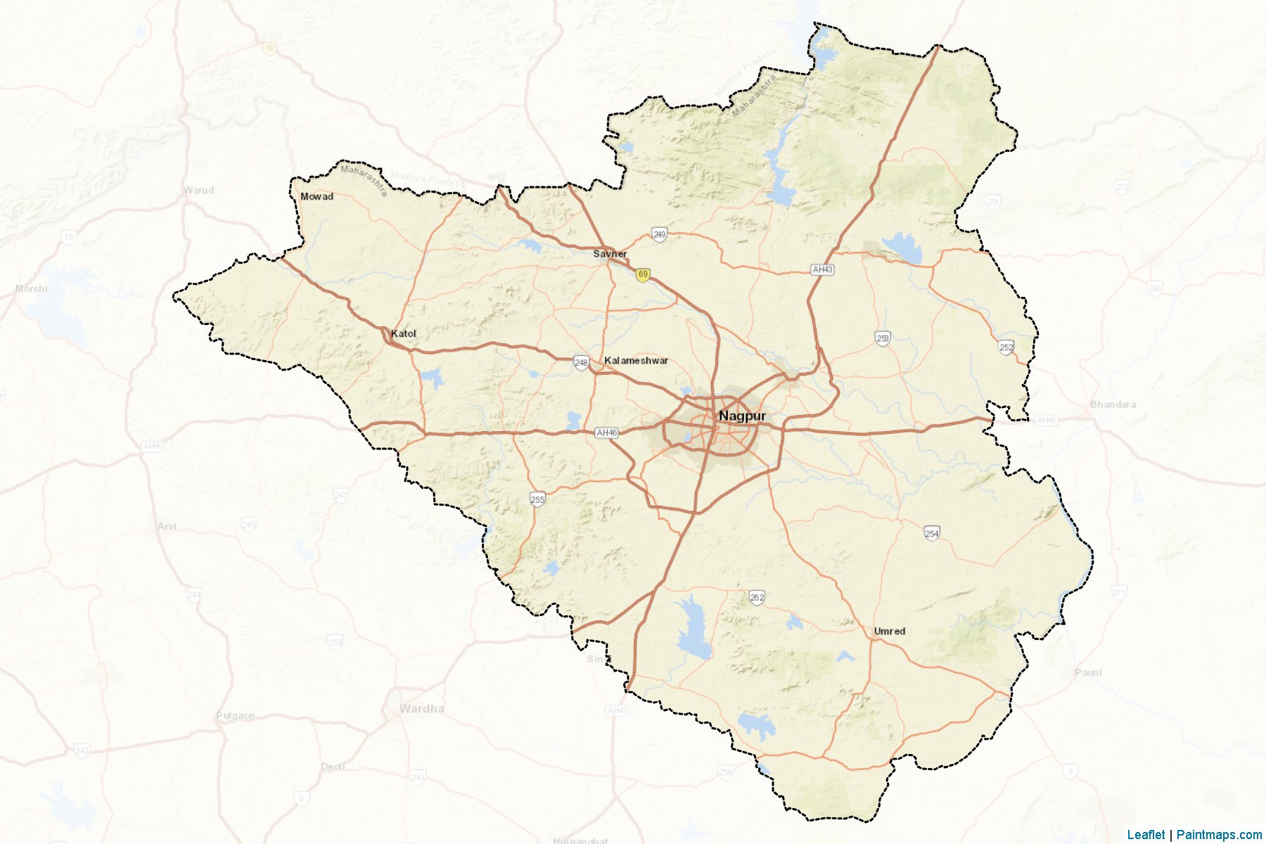 Nagpur (Maharashtra) Map Cropping Samples-2