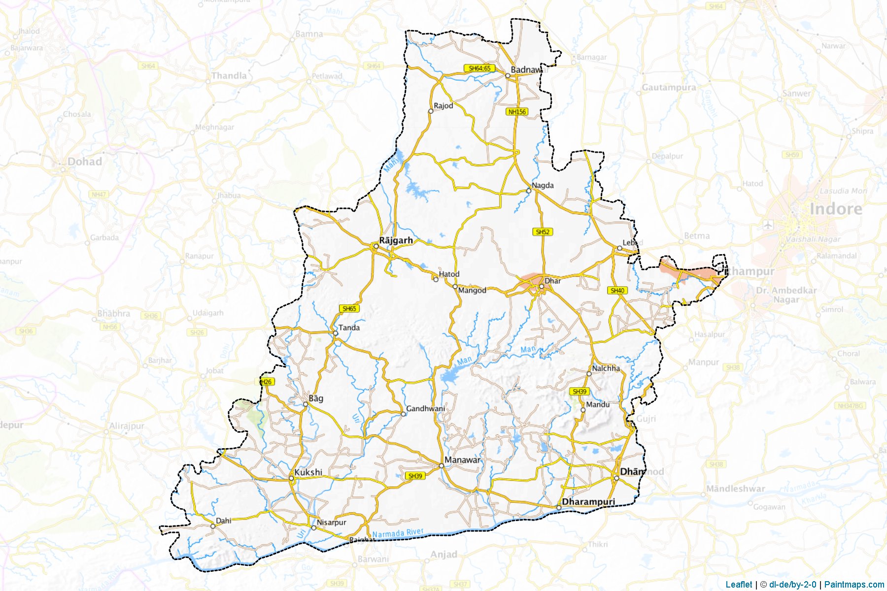 Dhar (Madhya Pradesh) Map Cropping Samples-1