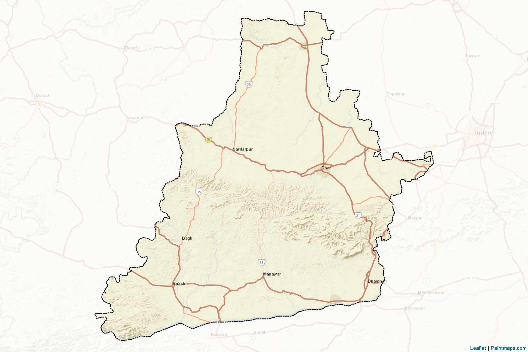 Dhar (Madhya Pradesh) Map Cropping Samples-2