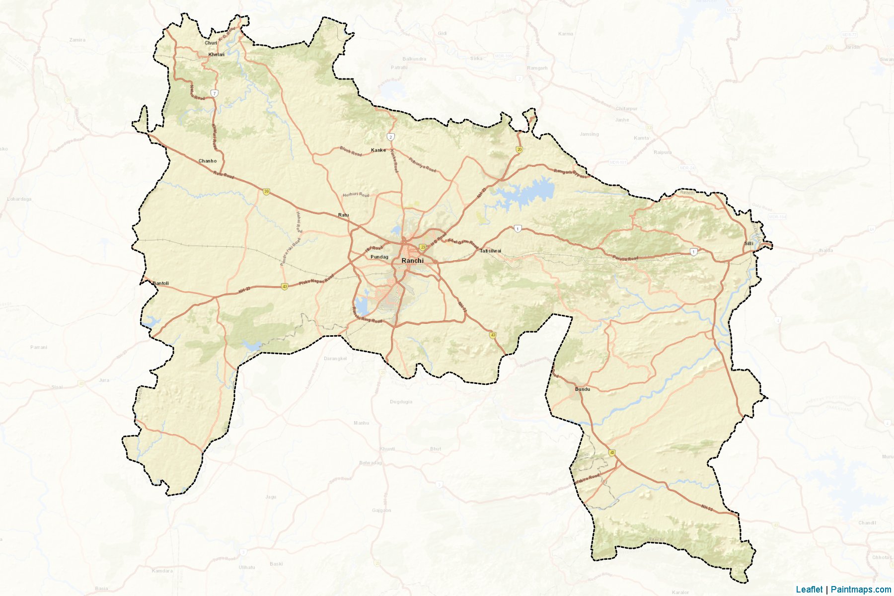 Ranchi (Jharkhand) Map Cropping Samples-2