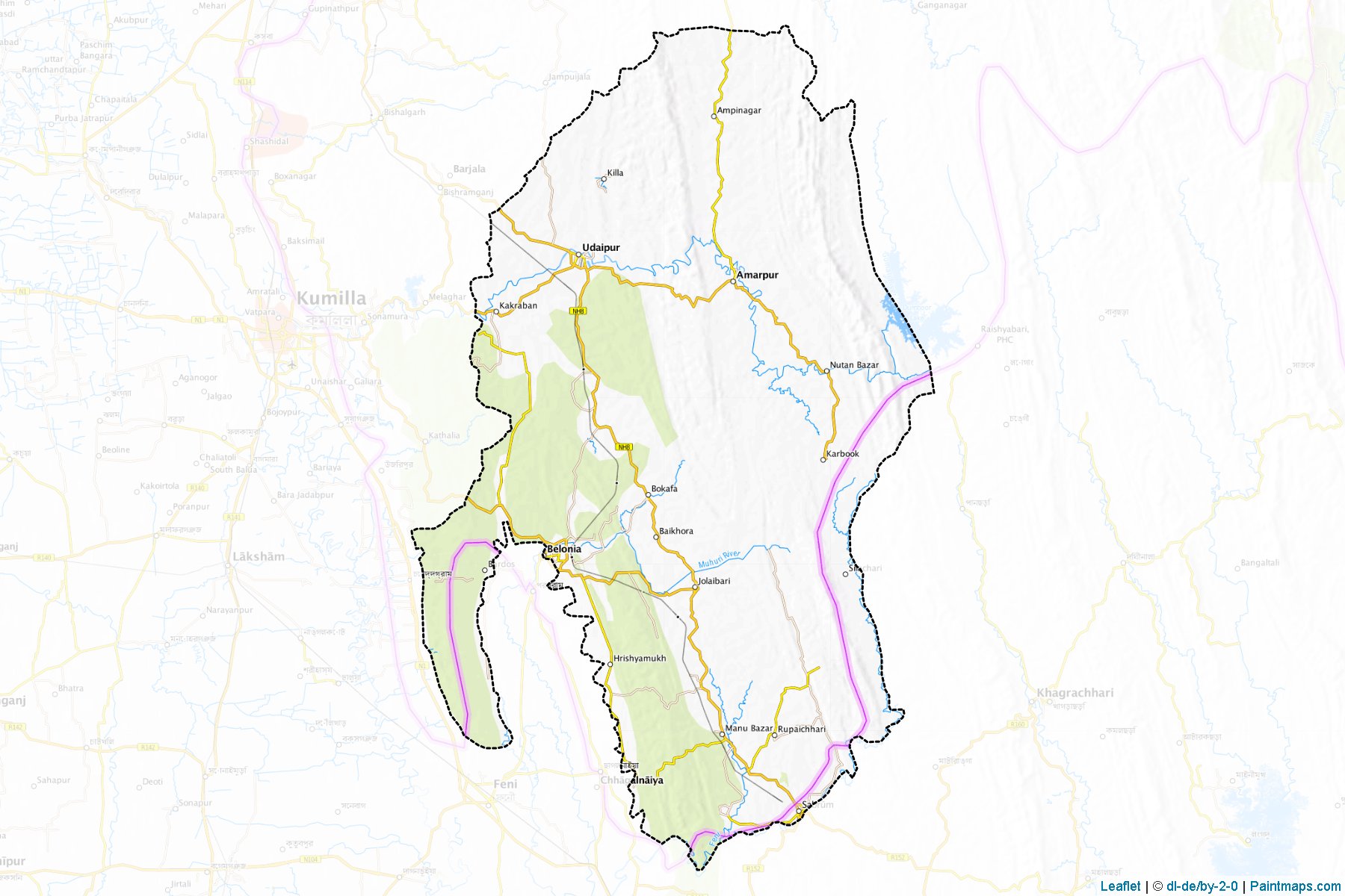 South Tripura (Tripura) Map Cropping Samples-1