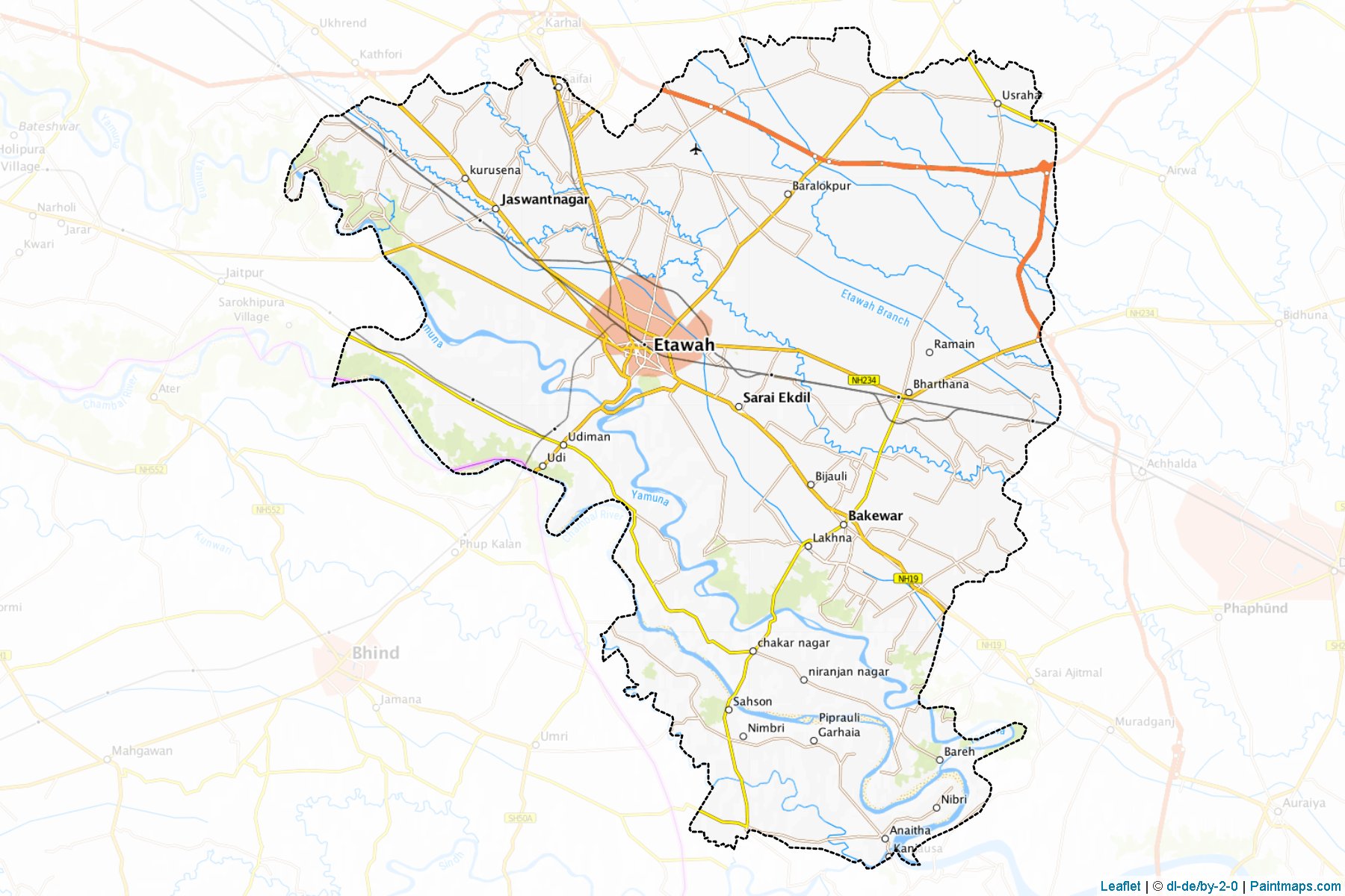 Etawah (Uttar Pradesh) Map Cropping Samples-1