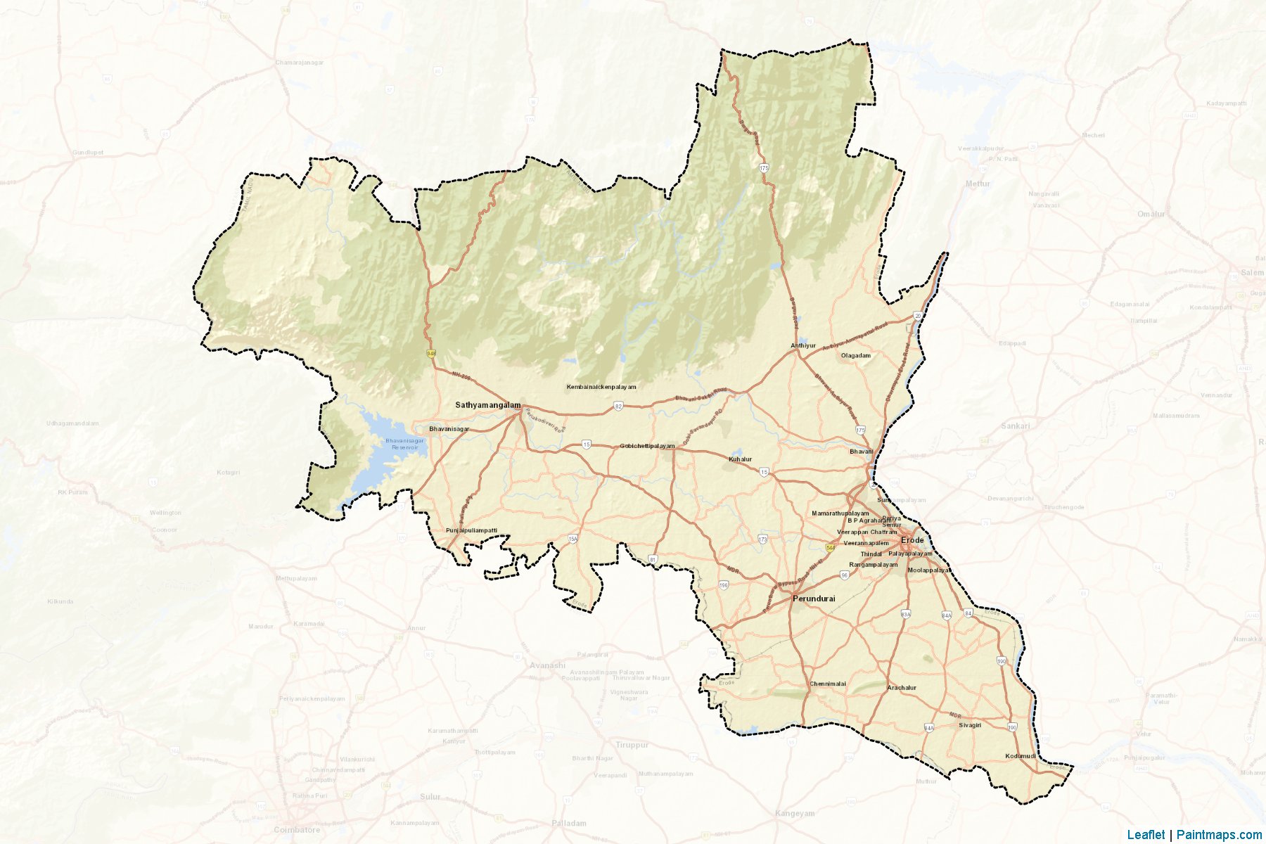 Erode (Tamil Nadu) Map Cropping Samples-2