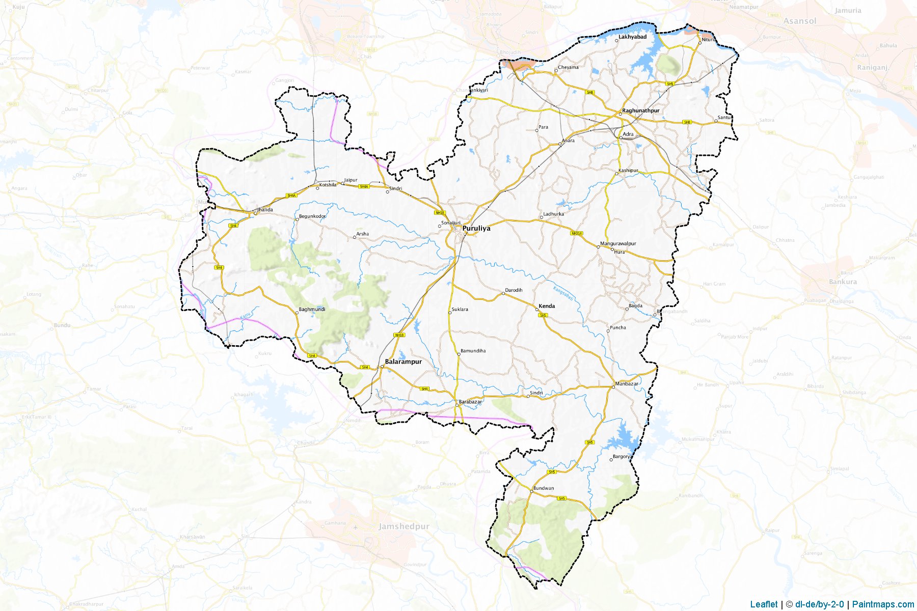 Purulia (West Bengal) Map Cropping Samples-1