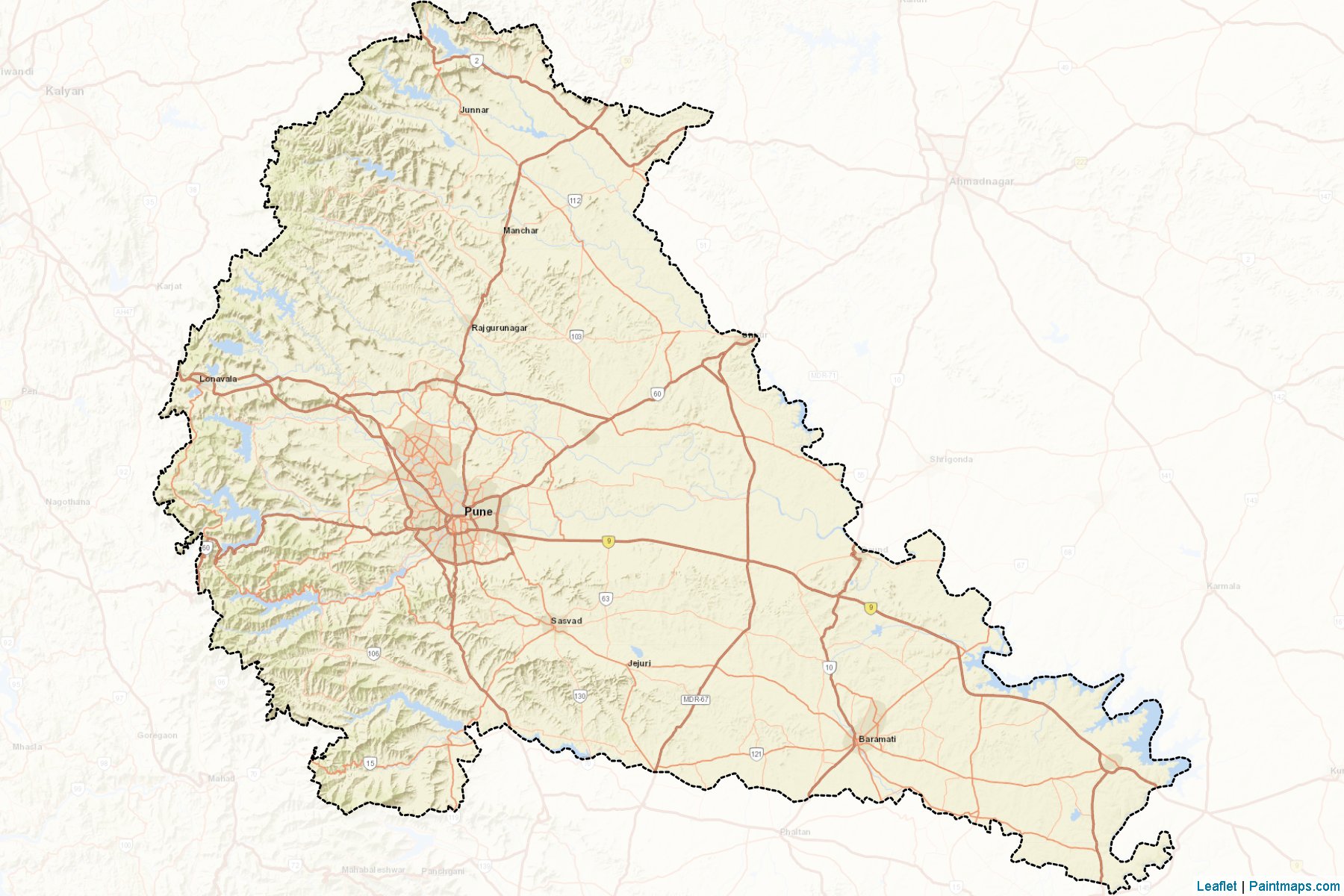 Pune (Maharashtra) Map Cropping Samples-2