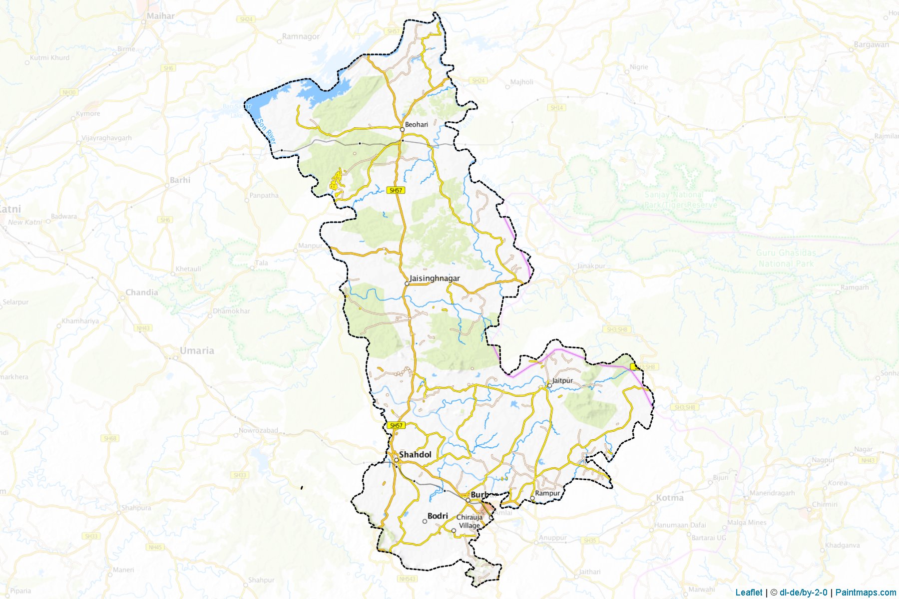 Shahdol (Madhya Pradesh) Map Cropping Samples-1