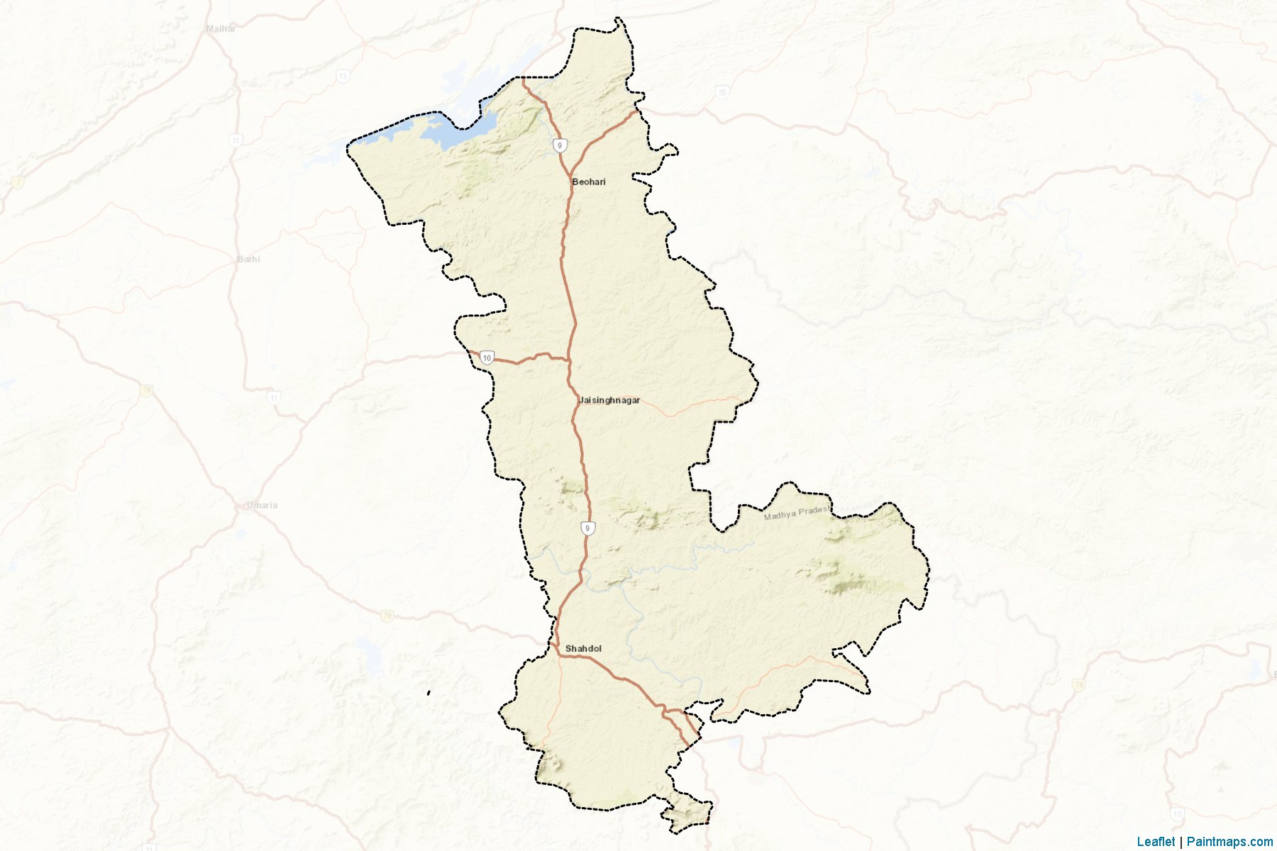 Shahdol (Madhya Pradesh) Map Cropping Samples-2