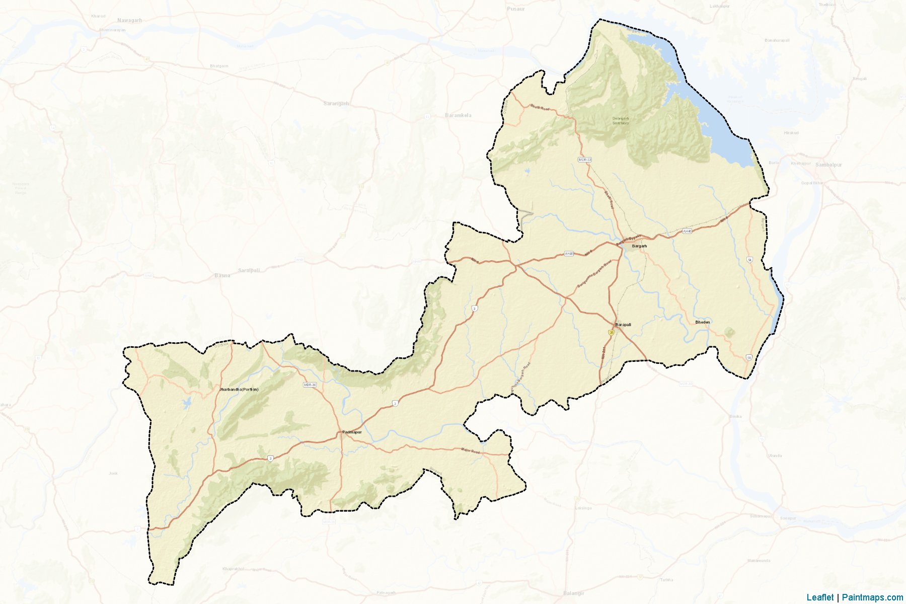 Baragarh (Odisha) Map Cropping Samples-2