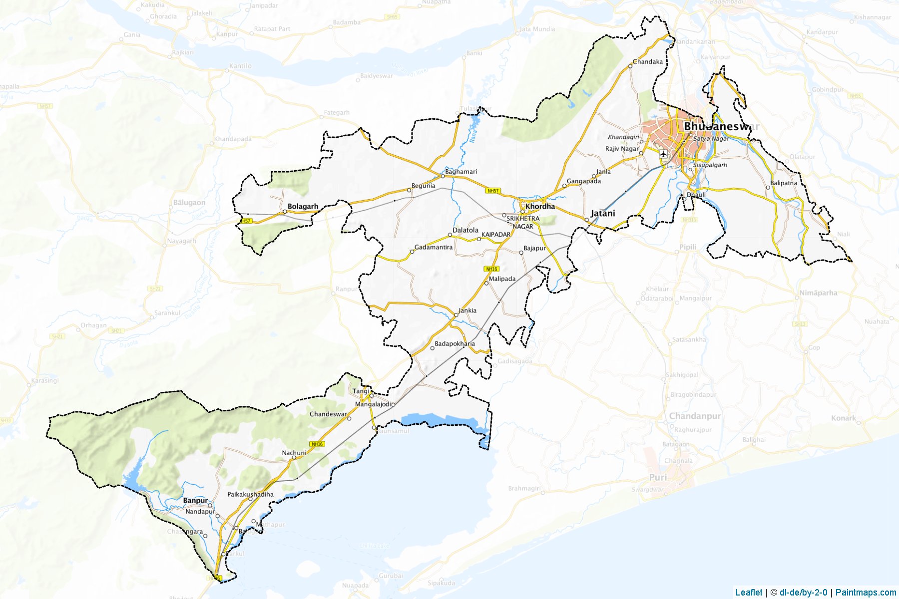 Khordha (Odisha) Map Cropping Samples-1