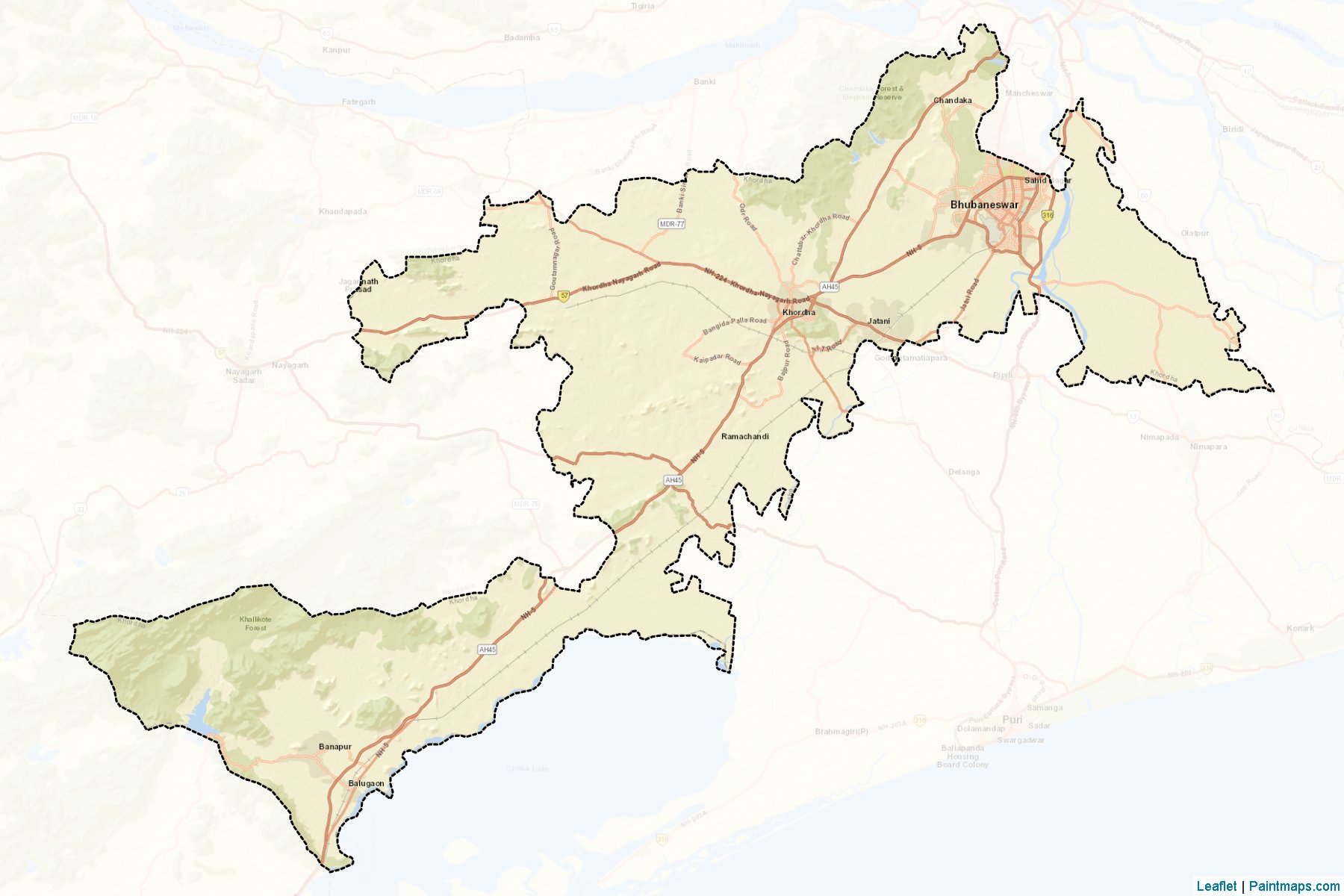 Khordha (Odisha) Map Cropping Samples-2