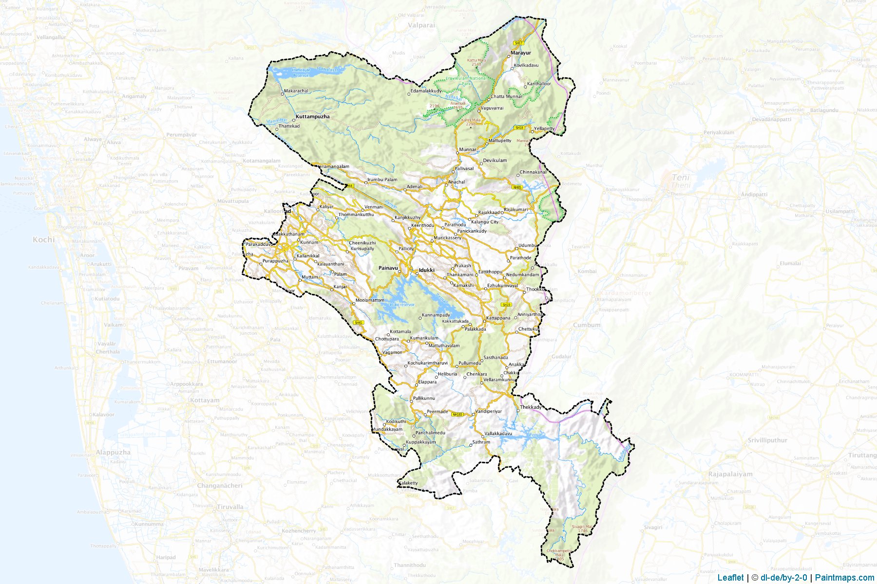 Idukki (Kerala) Map Cropping Samples-1