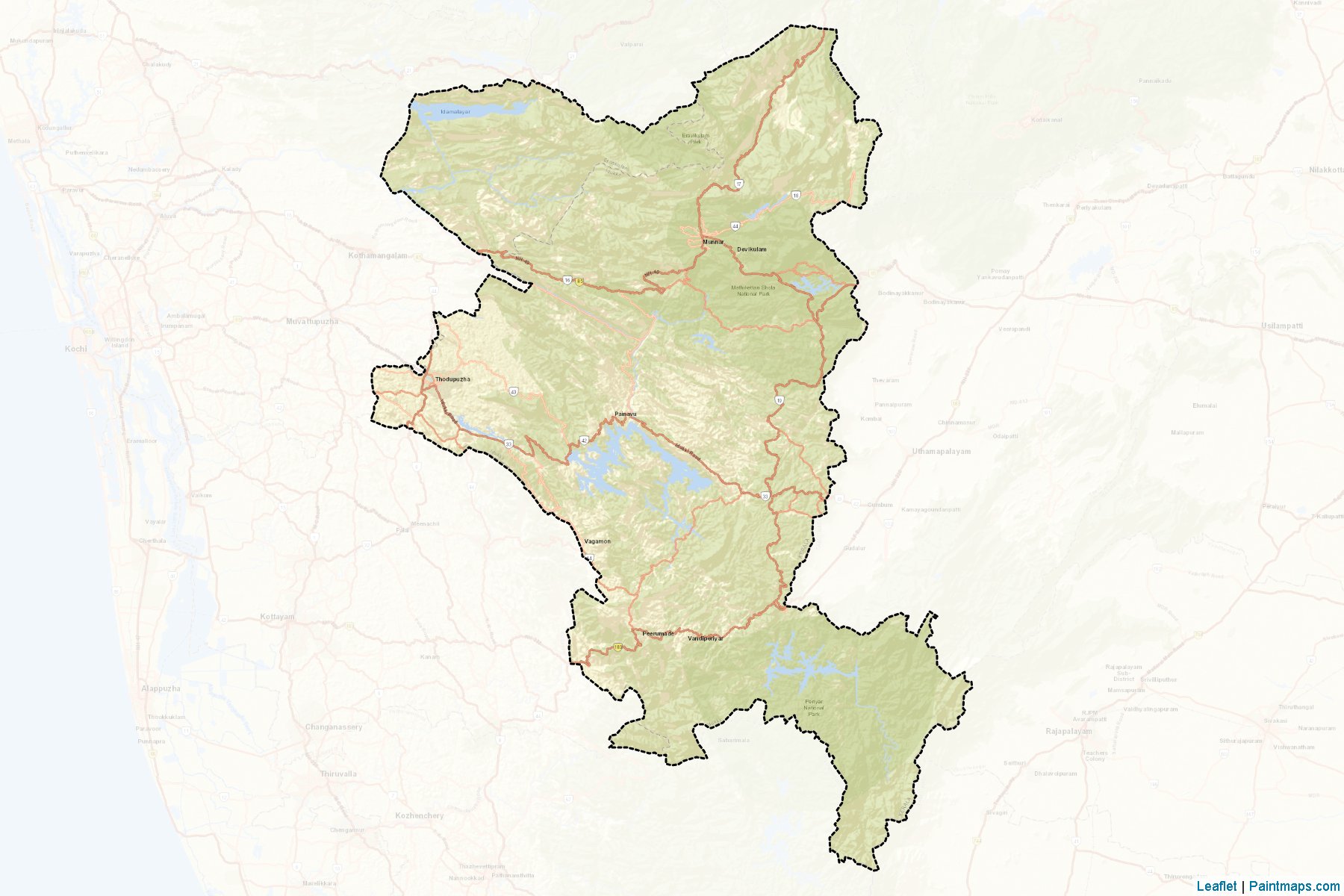 Idukki (Kerala) Map Cropping Samples-2