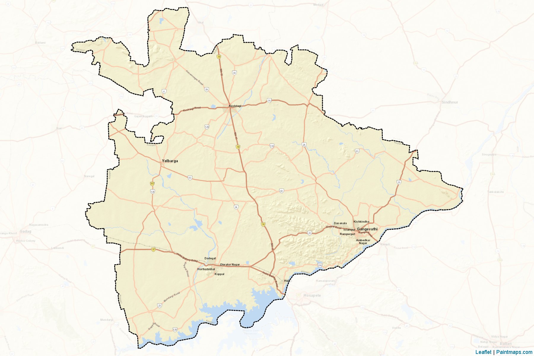 Koppal (Karnataka) Map Cropping Samples-2