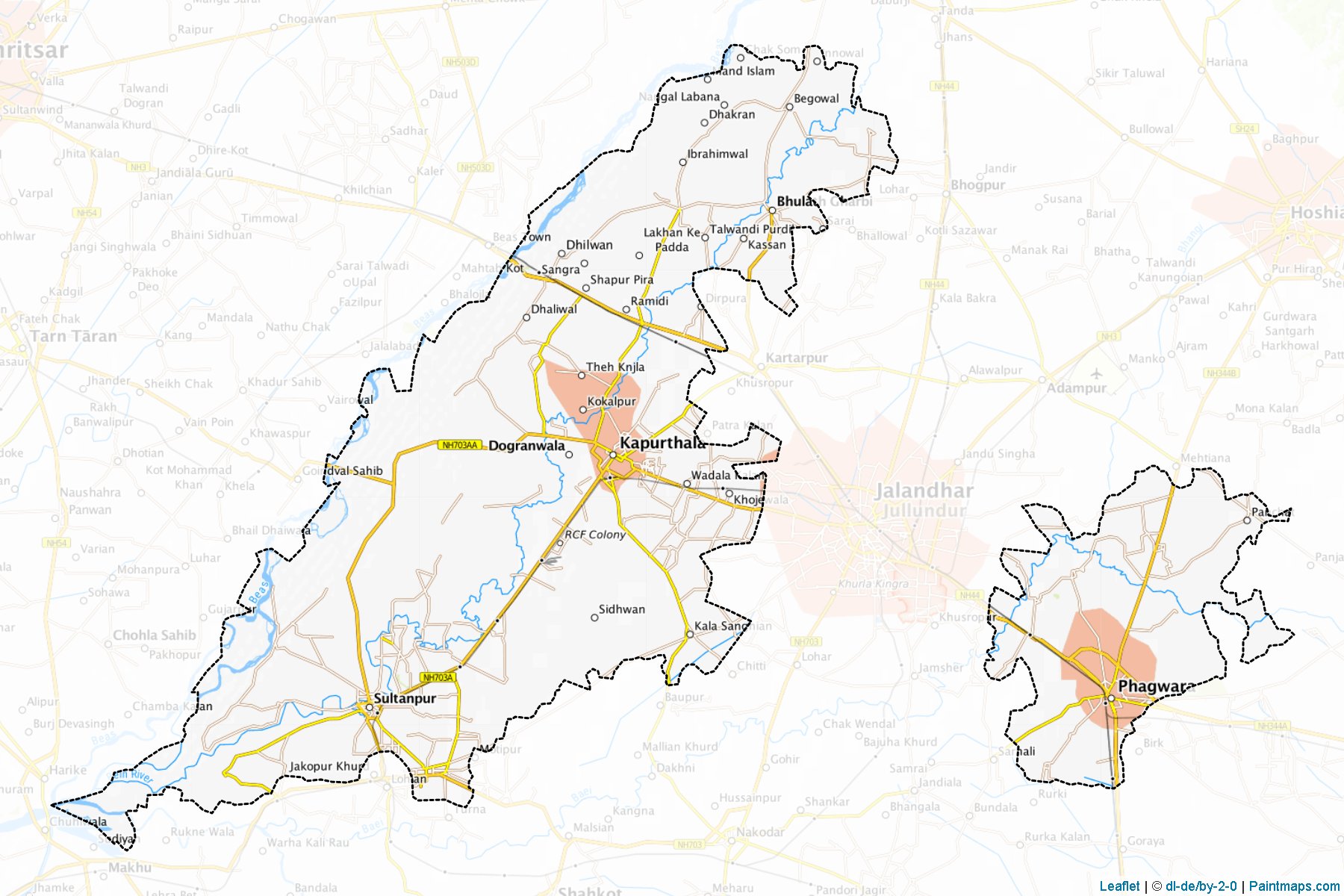 Kapurthala (Punjab) Map Cropping Samples-1