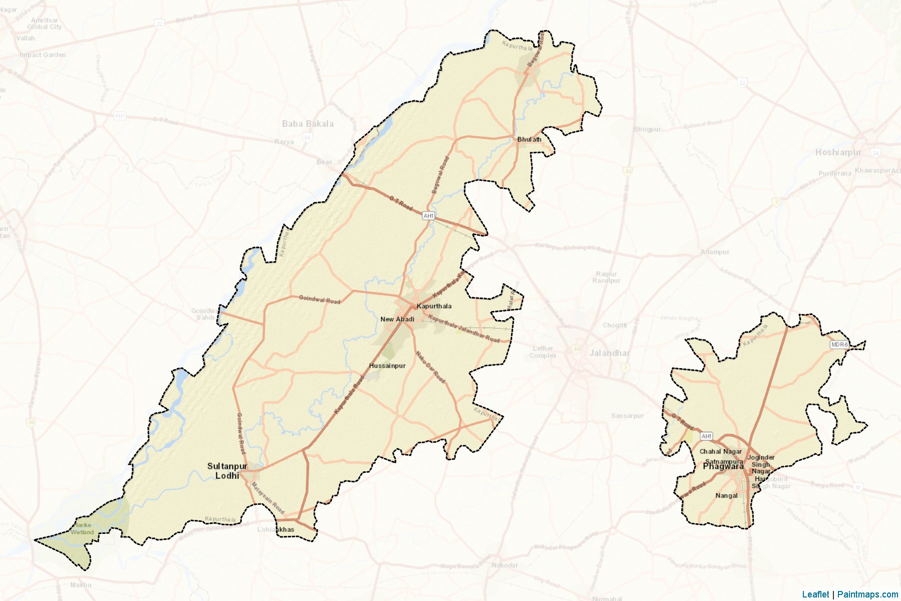 Kapurthala (Punjab) Map Cropping Samples-2