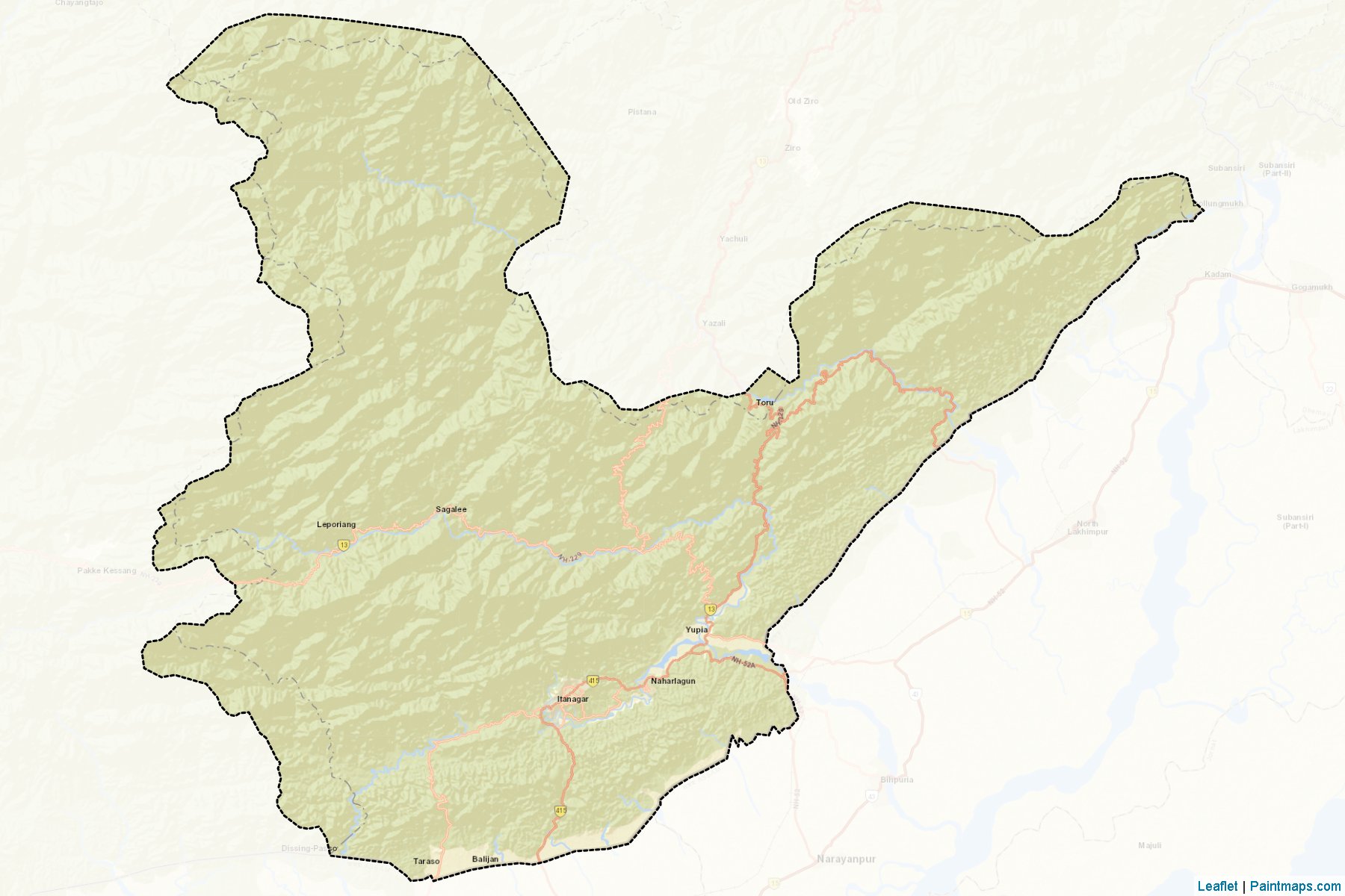 Papum Pare (Arunachal Pradesh) Map Cropping Samples-2