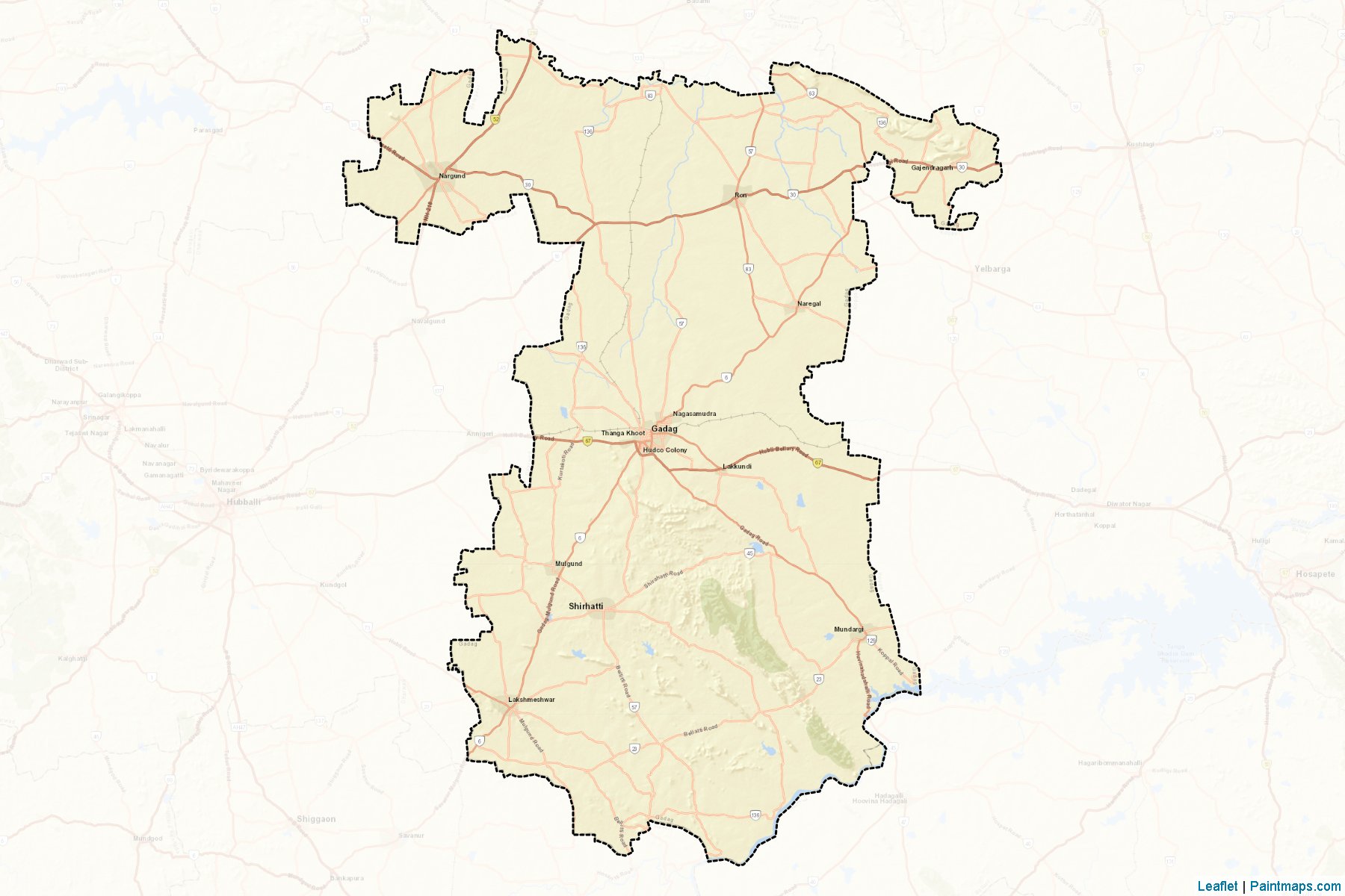 Gadag (Karnataka) Map Cropping Samples-2