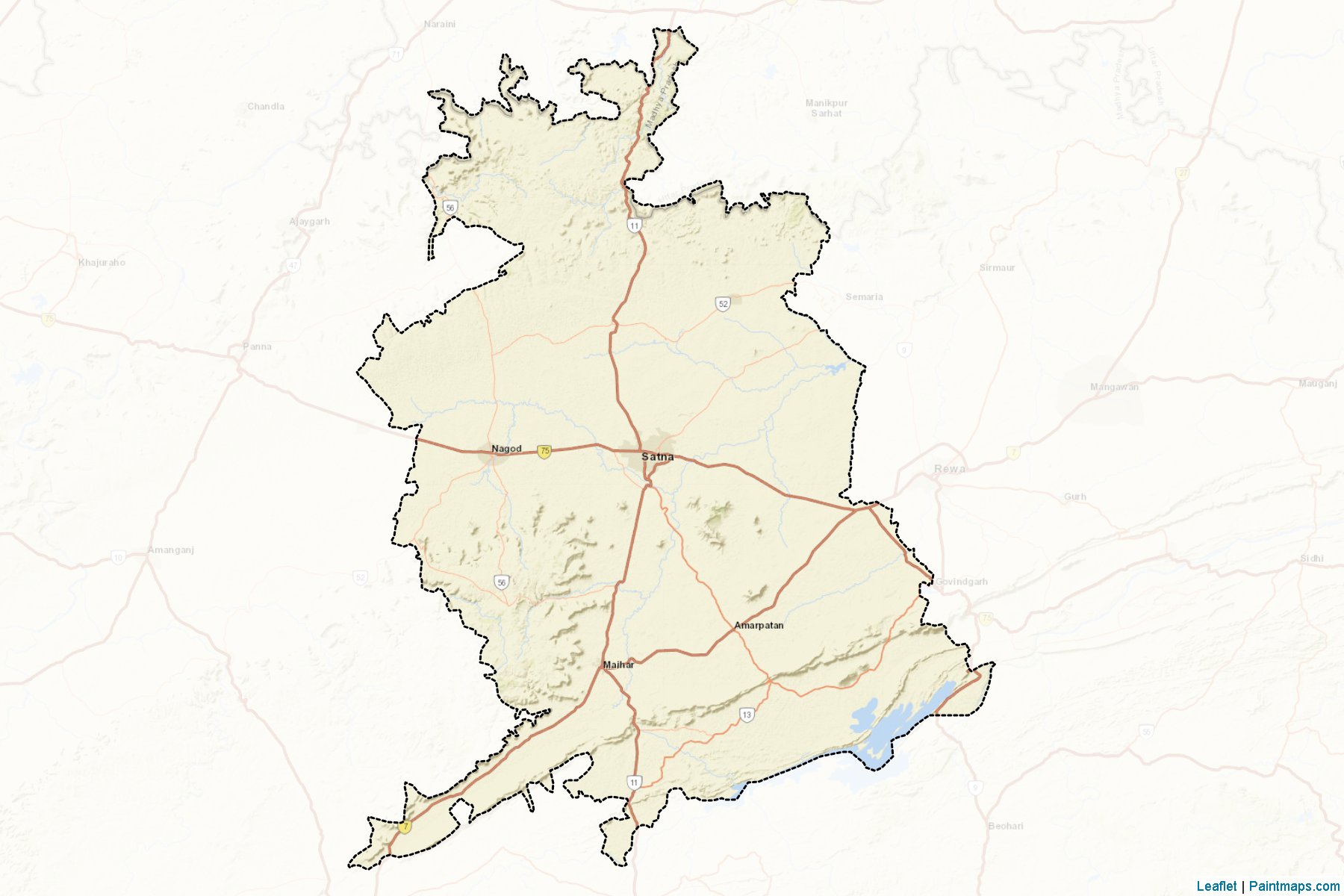 Satna (Madhya Pradesh) Map Cropping Samples-2