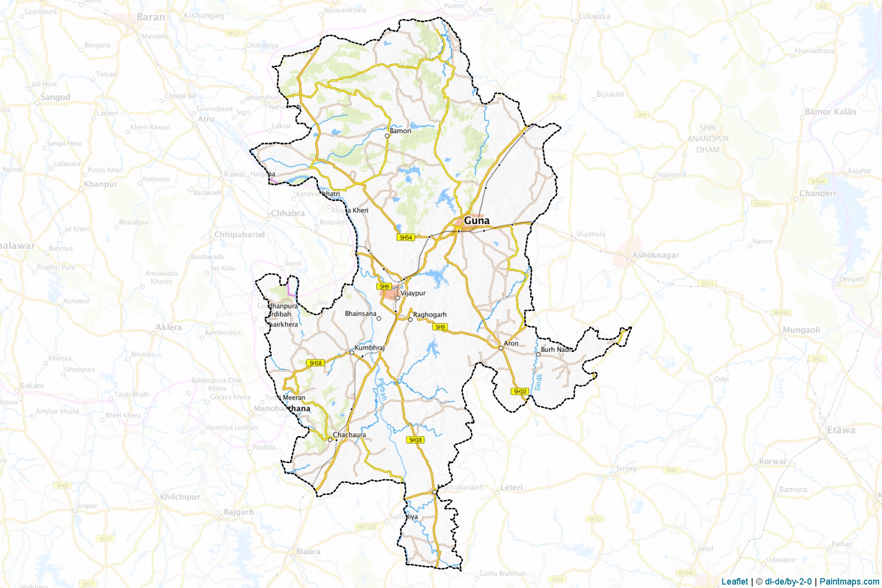 Guna (Madhya Pradesh) Map Cropping Samples-1