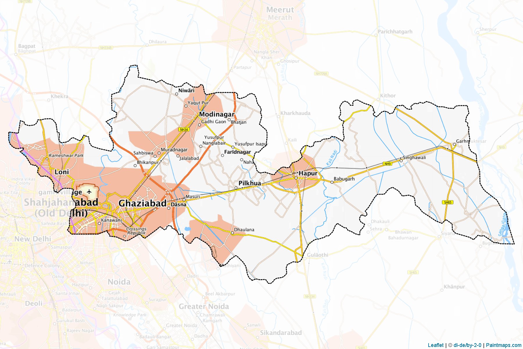 Ghaziabad (Uttar Pradesh) Map Cropping Samples-1