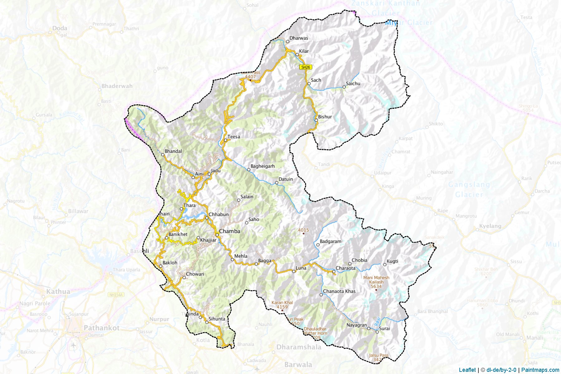 Chamba (Himachal Pradesh) Map Cropping Samples-1