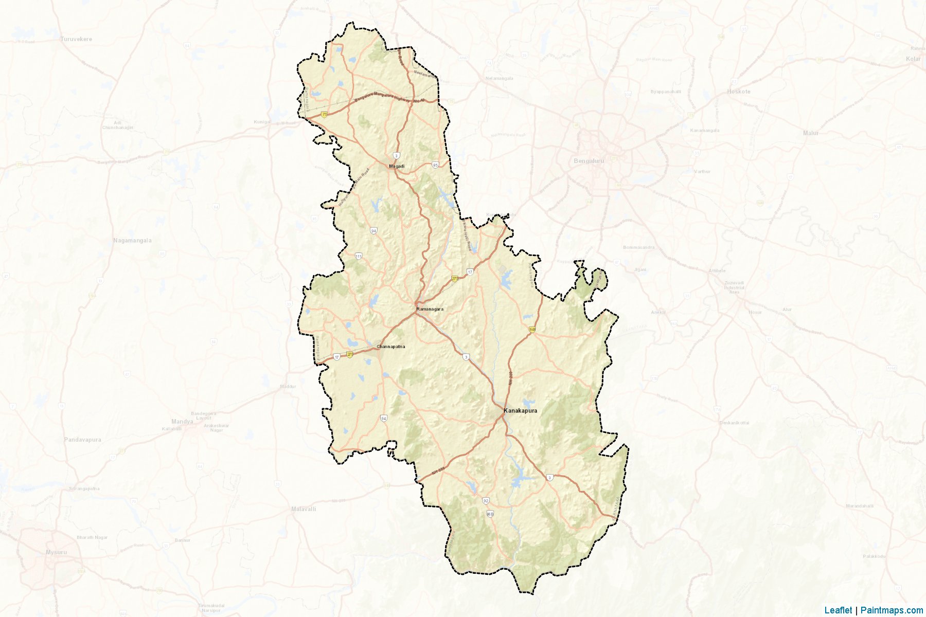 Ramanagara (Karnataka) Map Cropping Samples-2