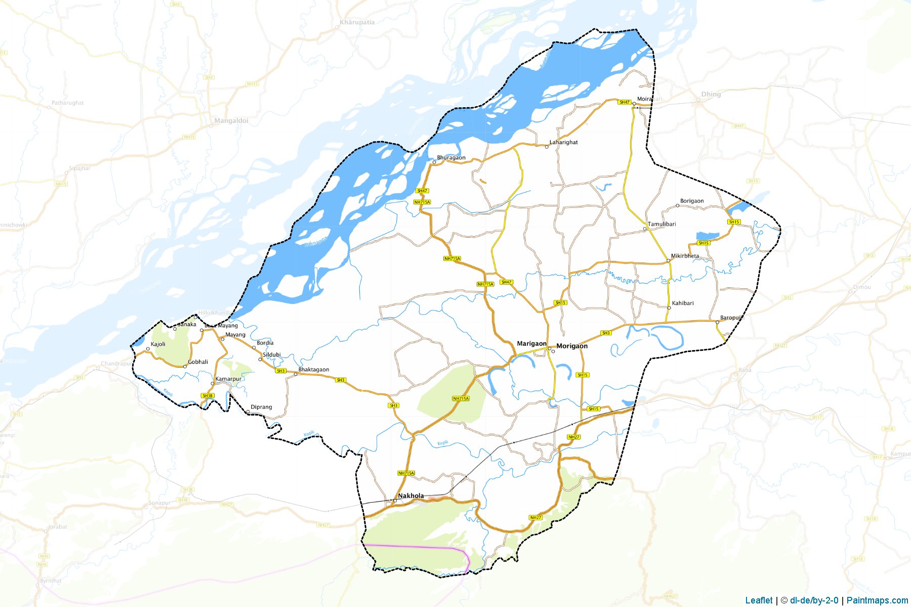 Marigaon (Assam) Haritası Örnekleri-1