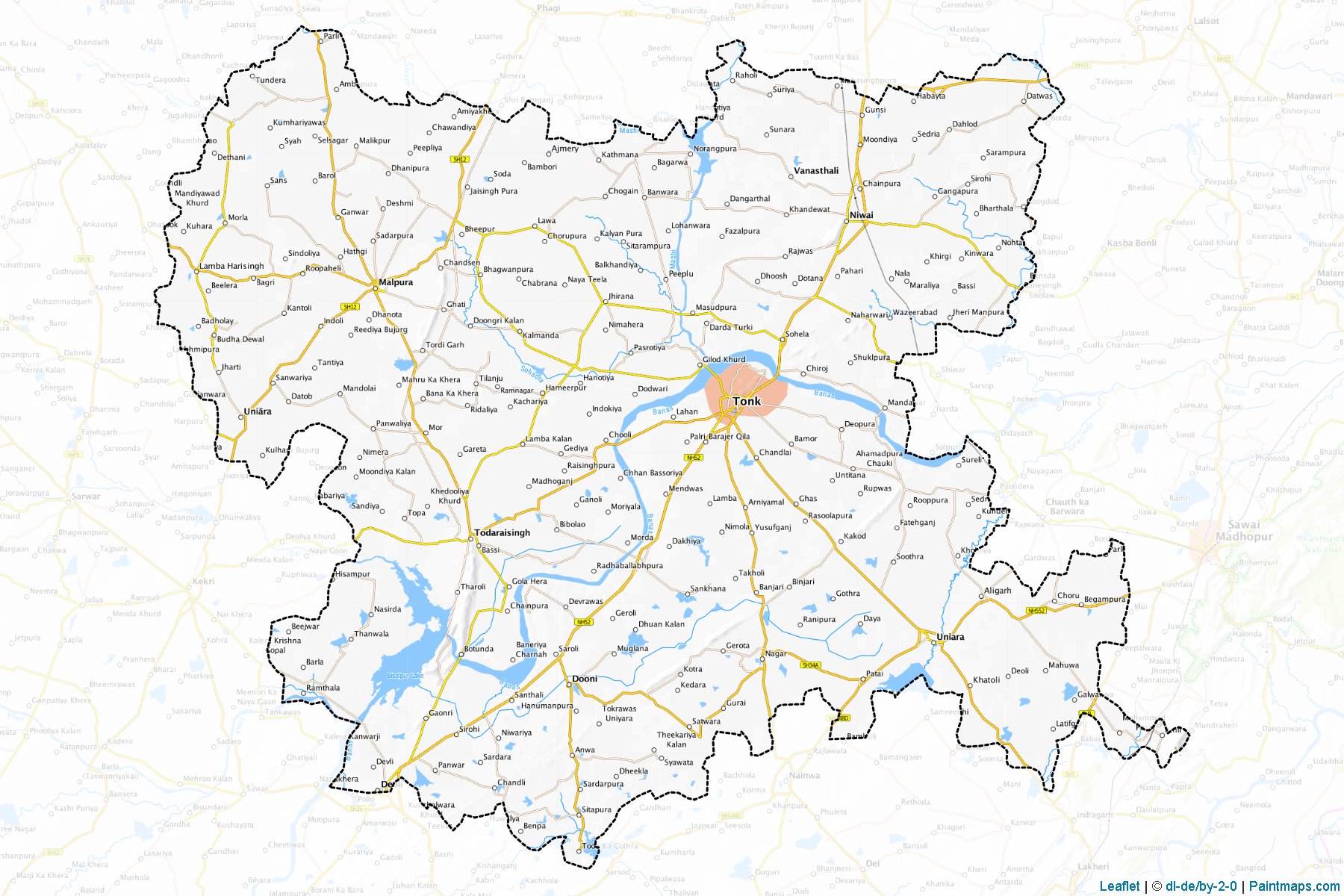 Tonk (Rajasthan) Map Cropping Samples-1