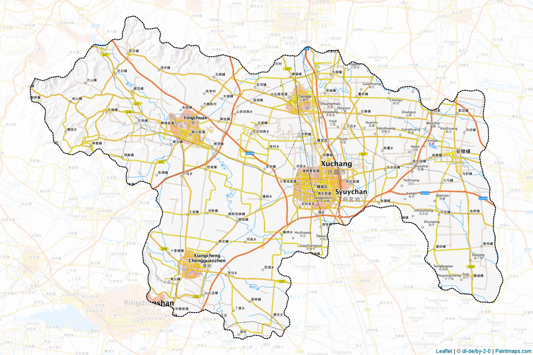 Xuchang (Henan) Map Cropping Samples-1