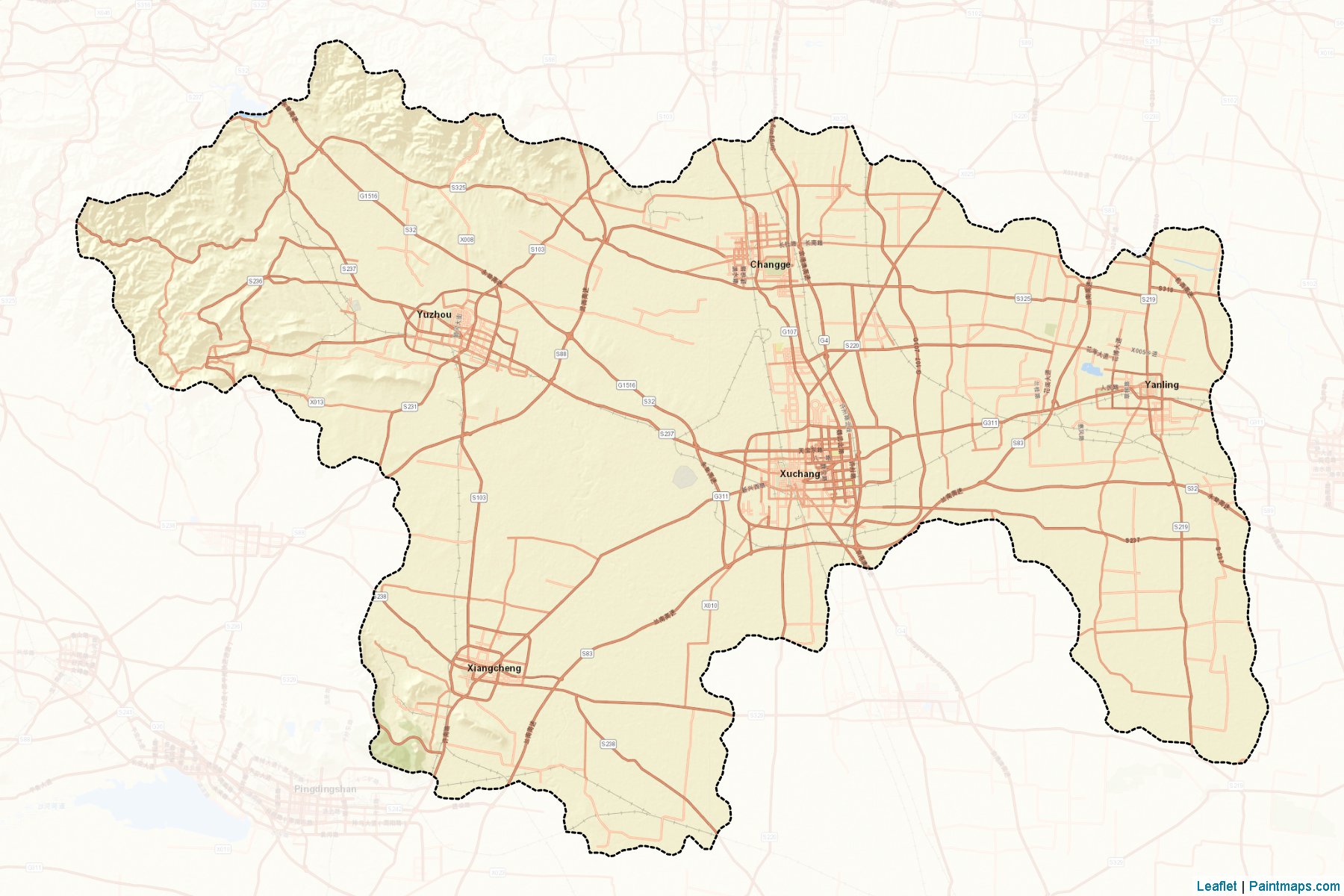 Xuchang (Henan) Map Cropping Samples-2