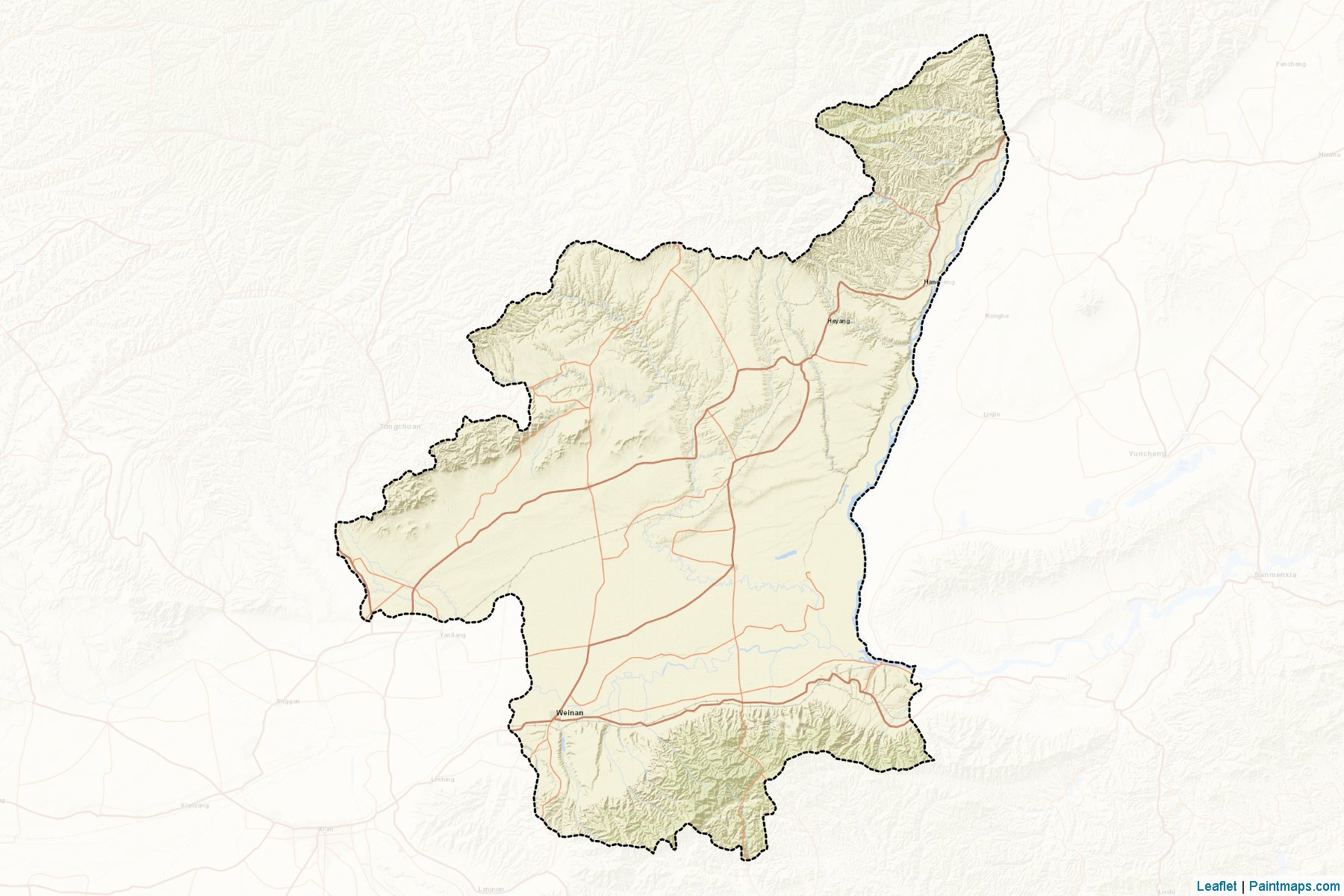 weinan shi (Shaanxi) Map Cropping Samples-2