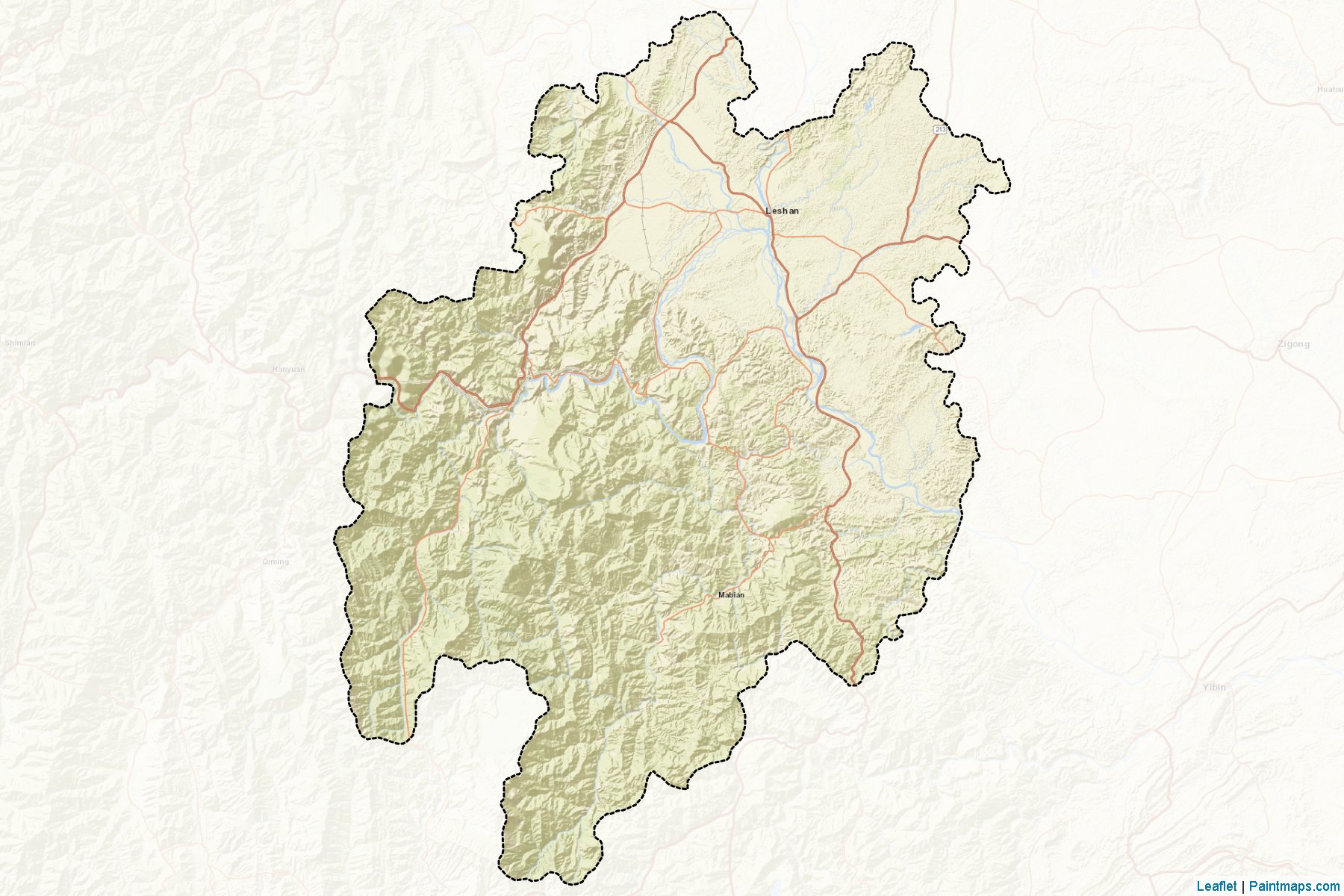 Leshan (Sichuan) Map Cropping Samples-2