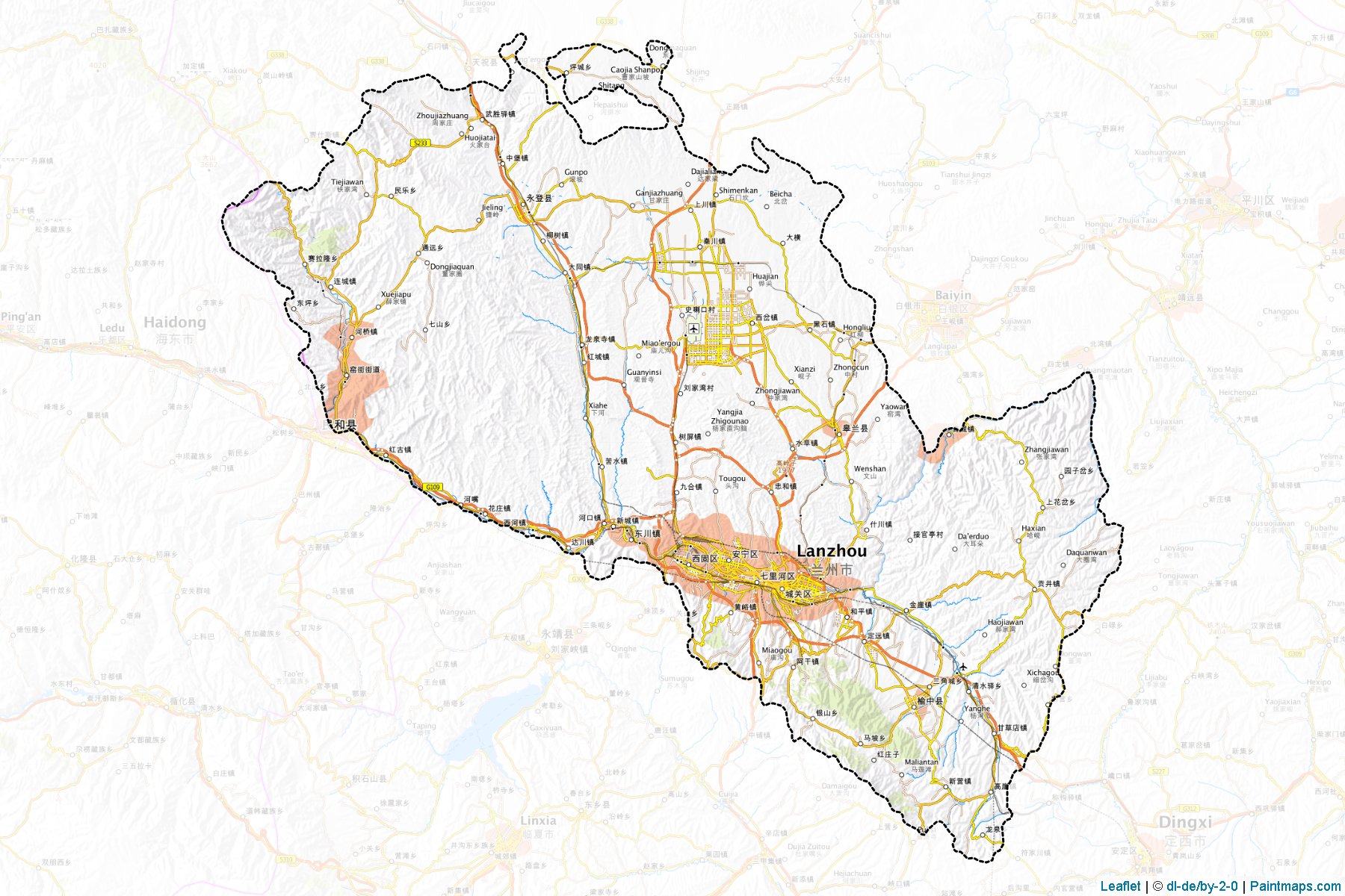 Lanzhou (Kansu) Haritası Örnekleri-1