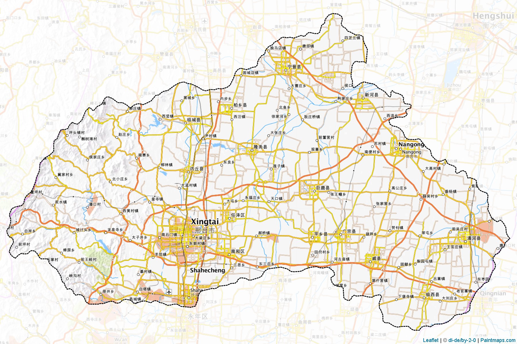 Xingtai (Hebei) Map Cropping Samples-1