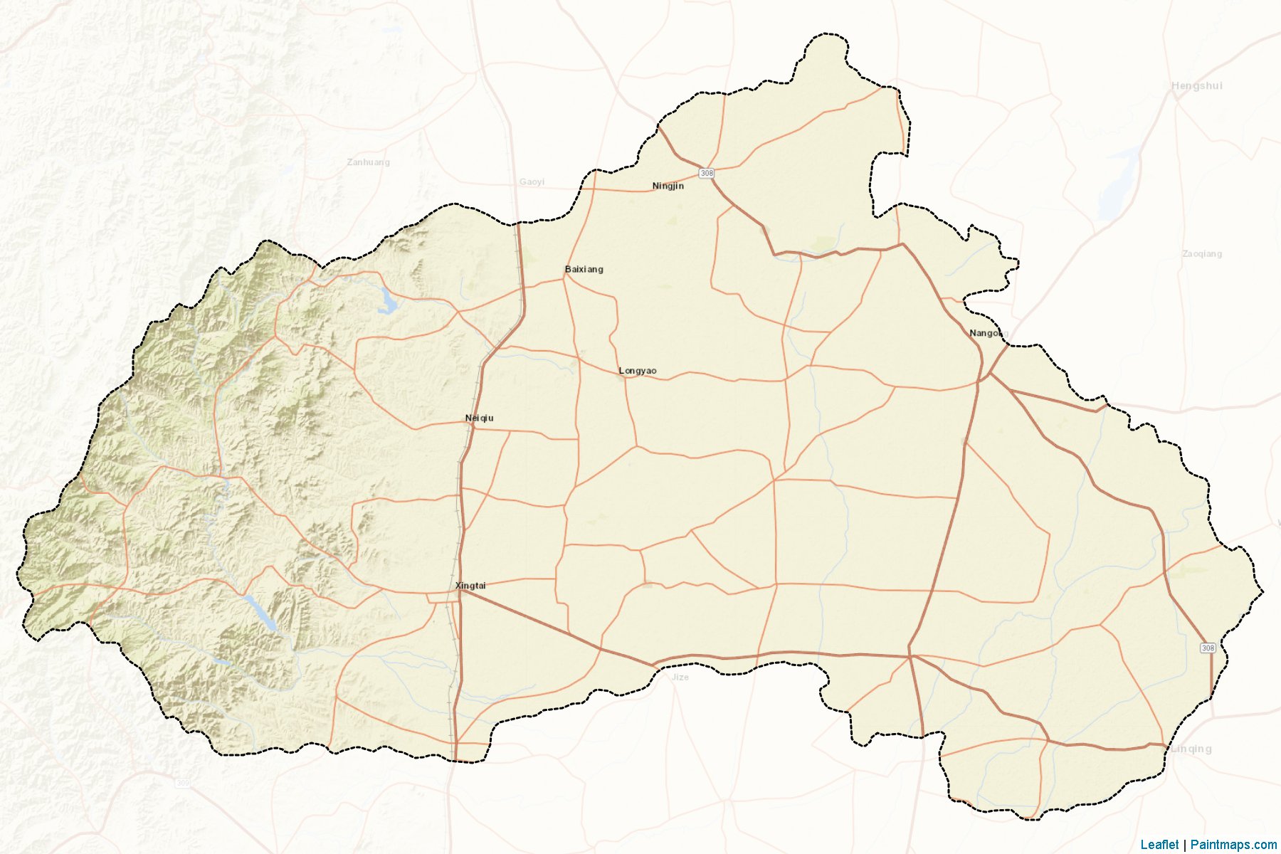 Xingtai (Hebei) Map Cropping Samples-2