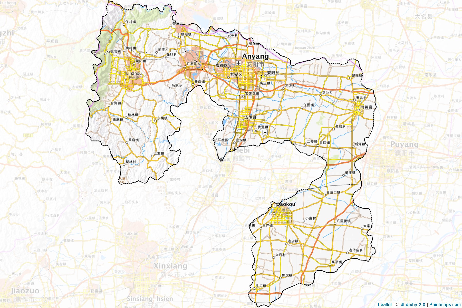 Anyang Shi (Henan) Map Cropping Samples-1