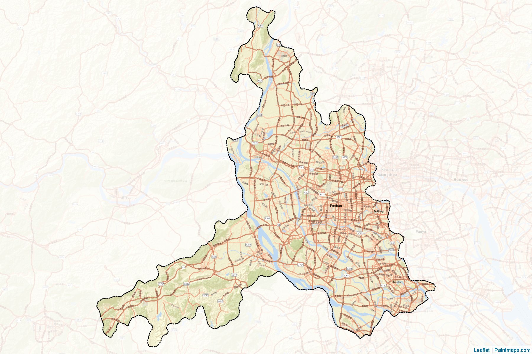 Foshan (Guangdong) Map Cropping Samples-2