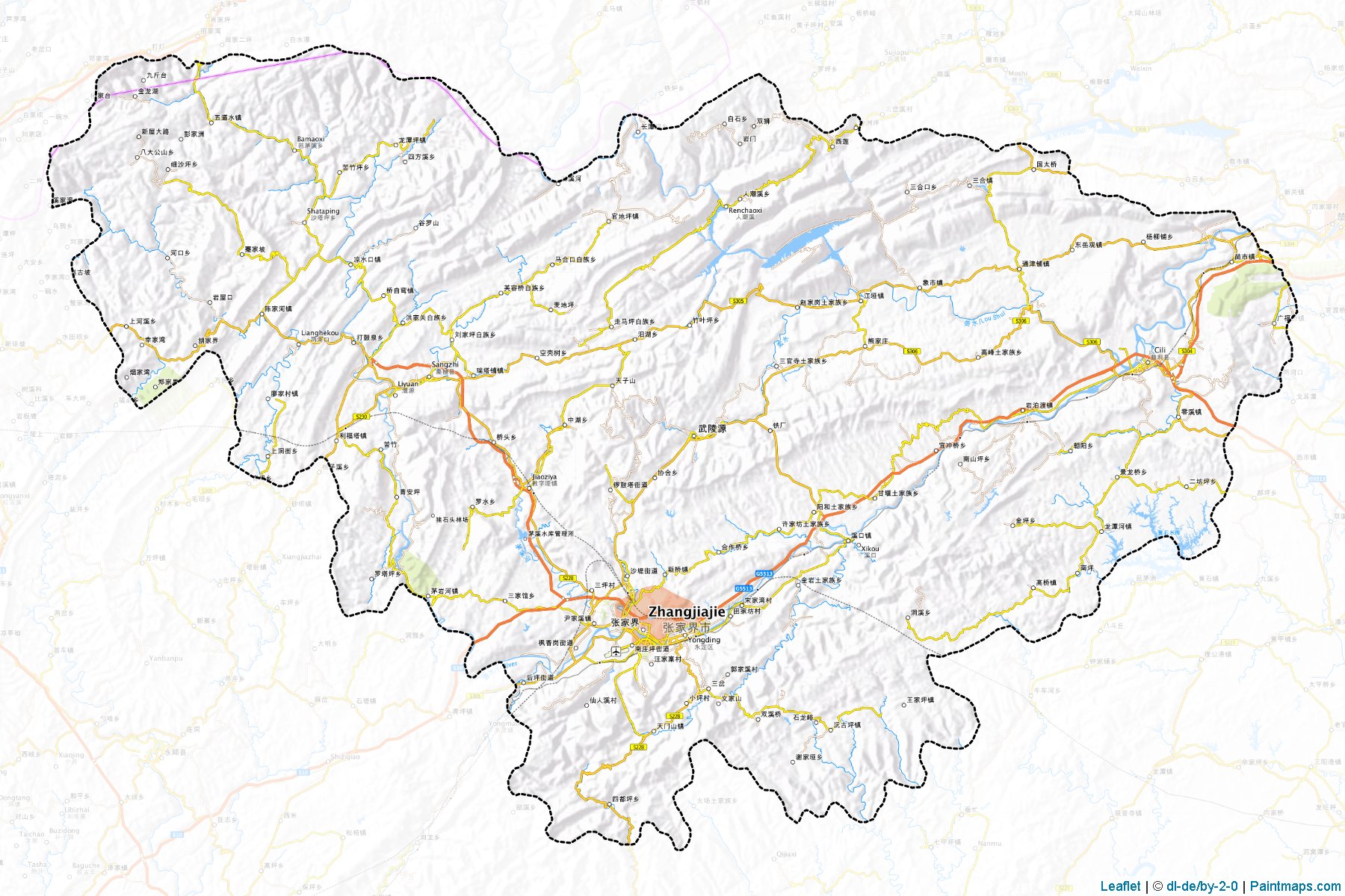 Zhangjiajie (Hunan) Map Cropping Samples-1