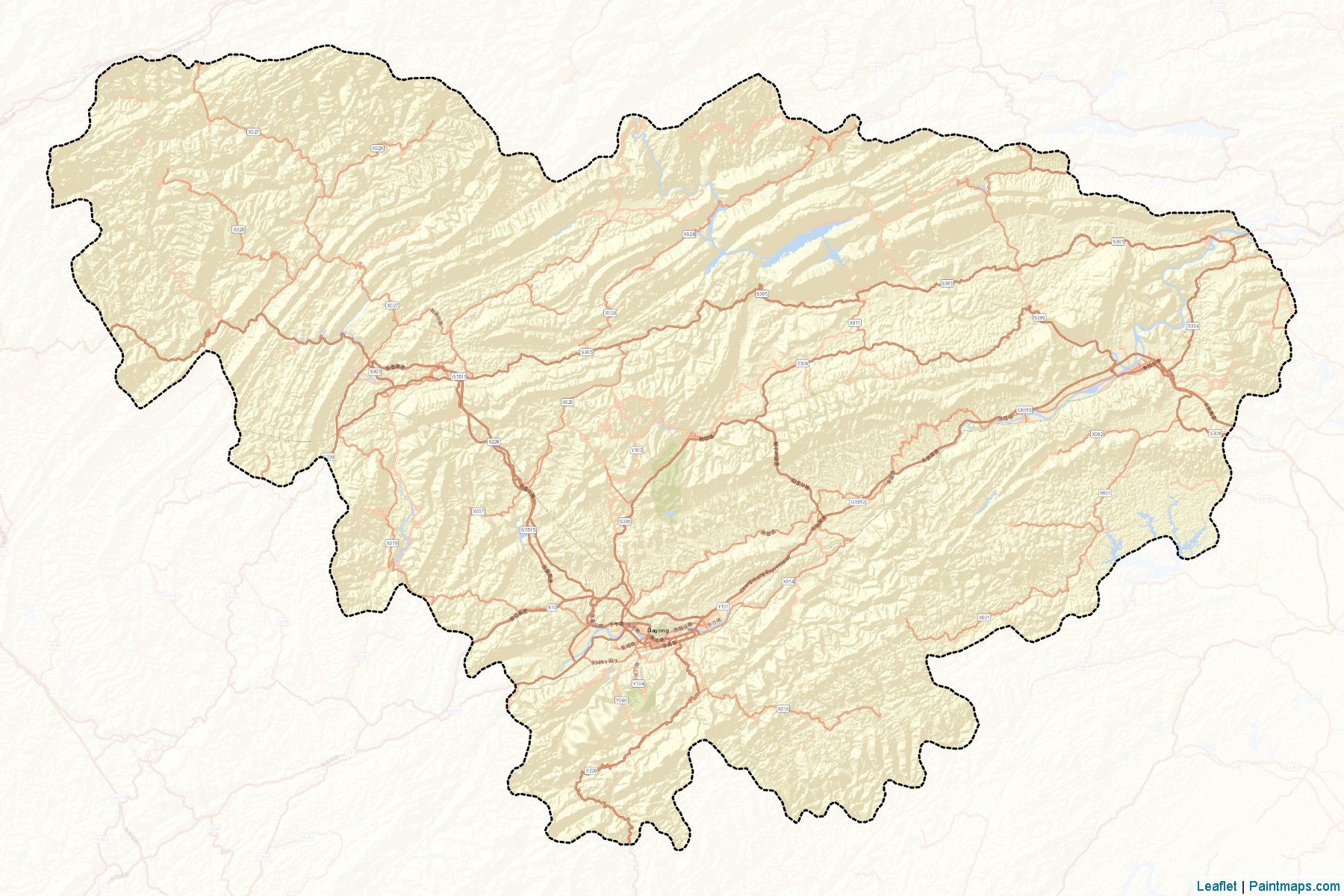 Zhangjiajie (Hunan) Map Cropping Samples-2