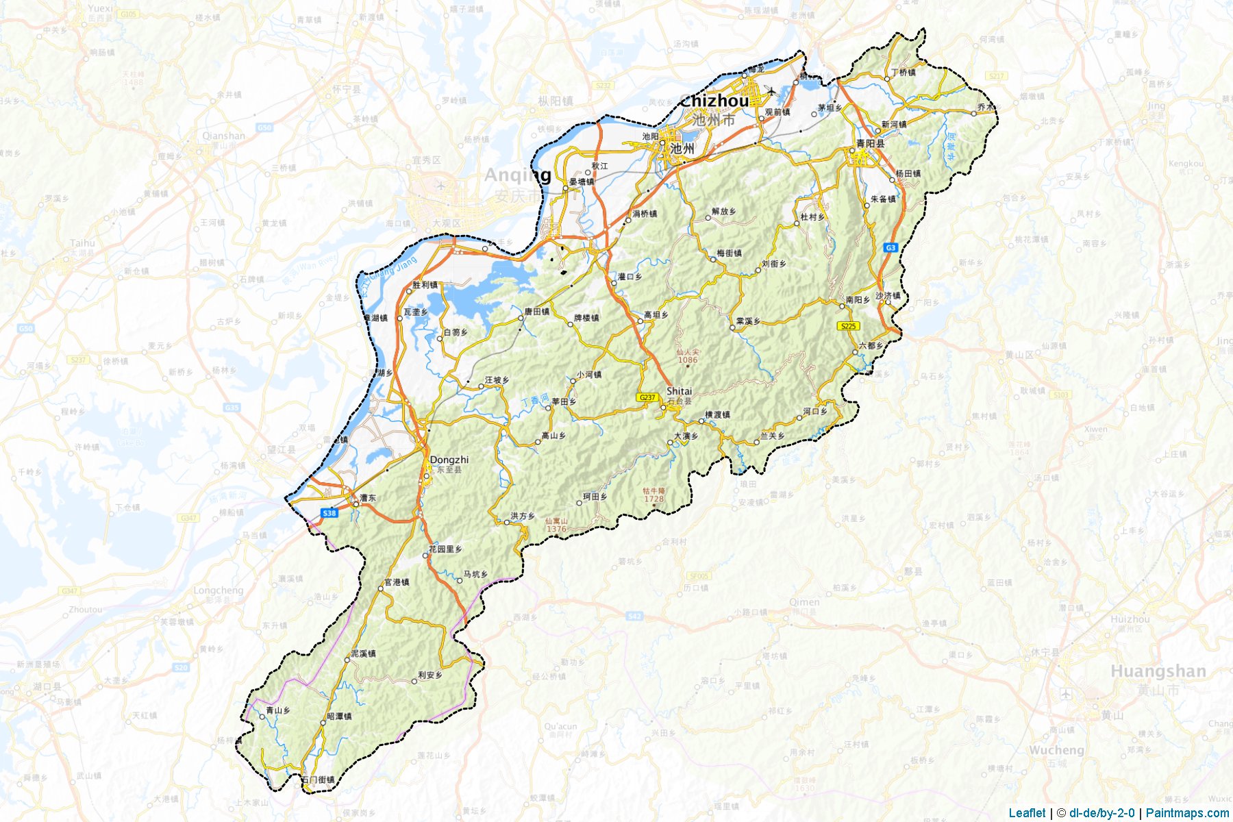 Chizhou (Anhui) Map Cropping Samples-1