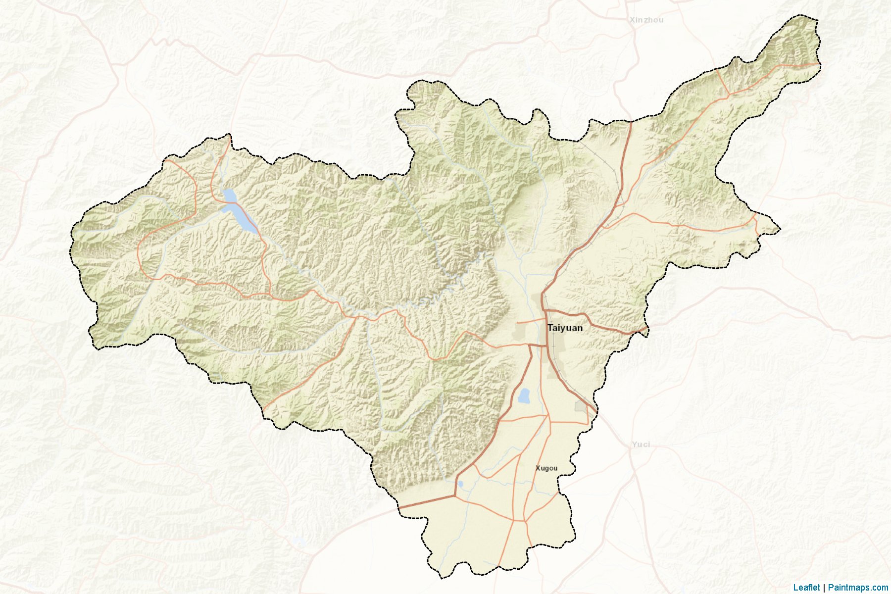 Muestras de recorte de mapas Taiyuan (Shanxi)-2