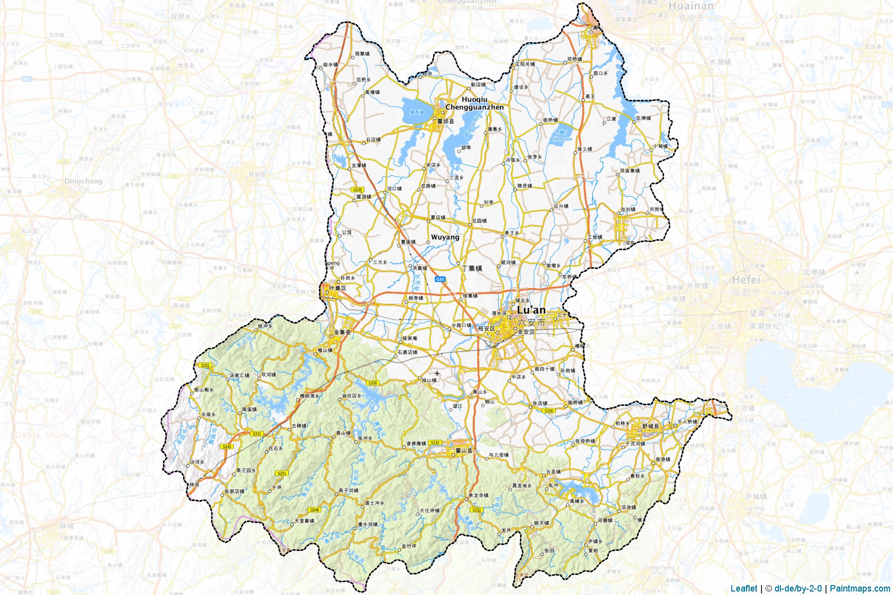 Lu'an (Anhui) Map Cropping Samples-1