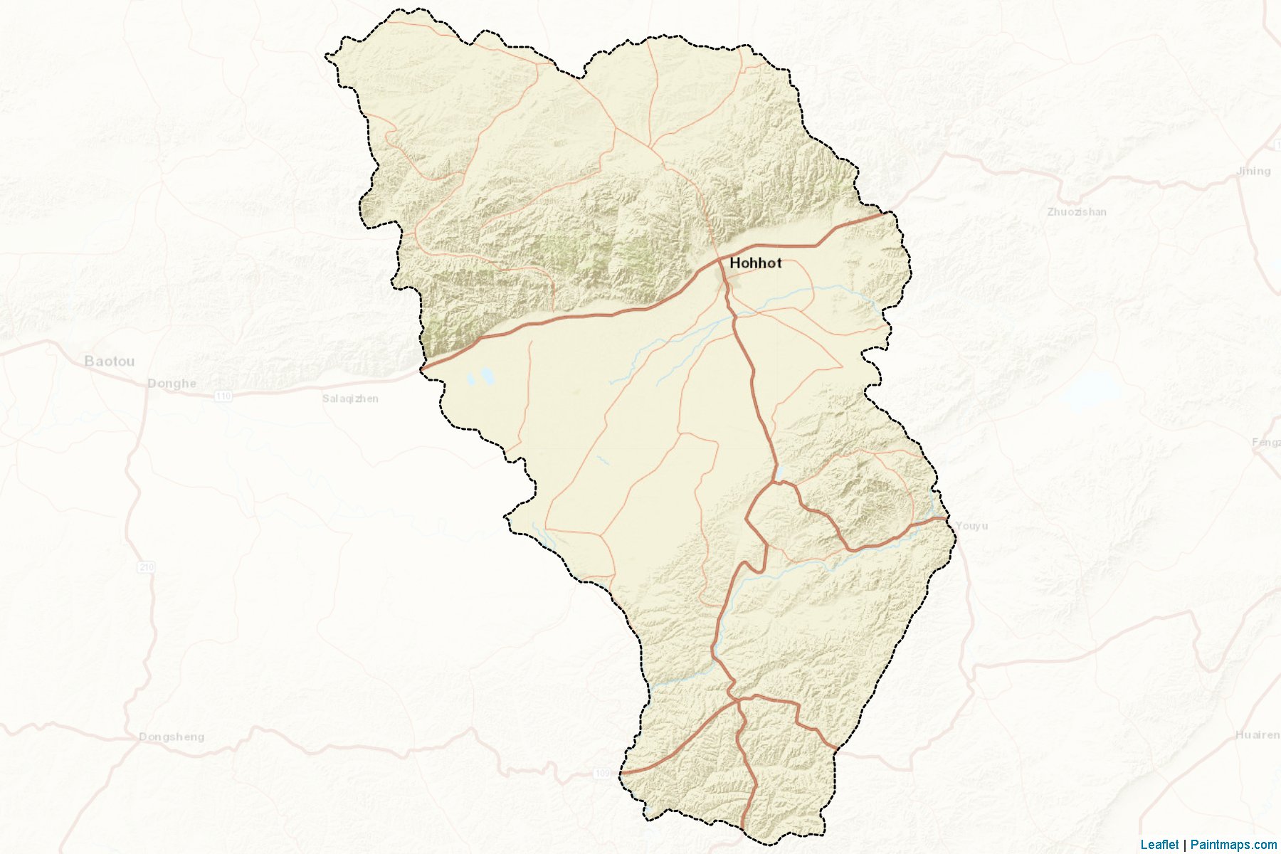 Huhehaote (Inner Mongolia) Map Cropping Samples-2