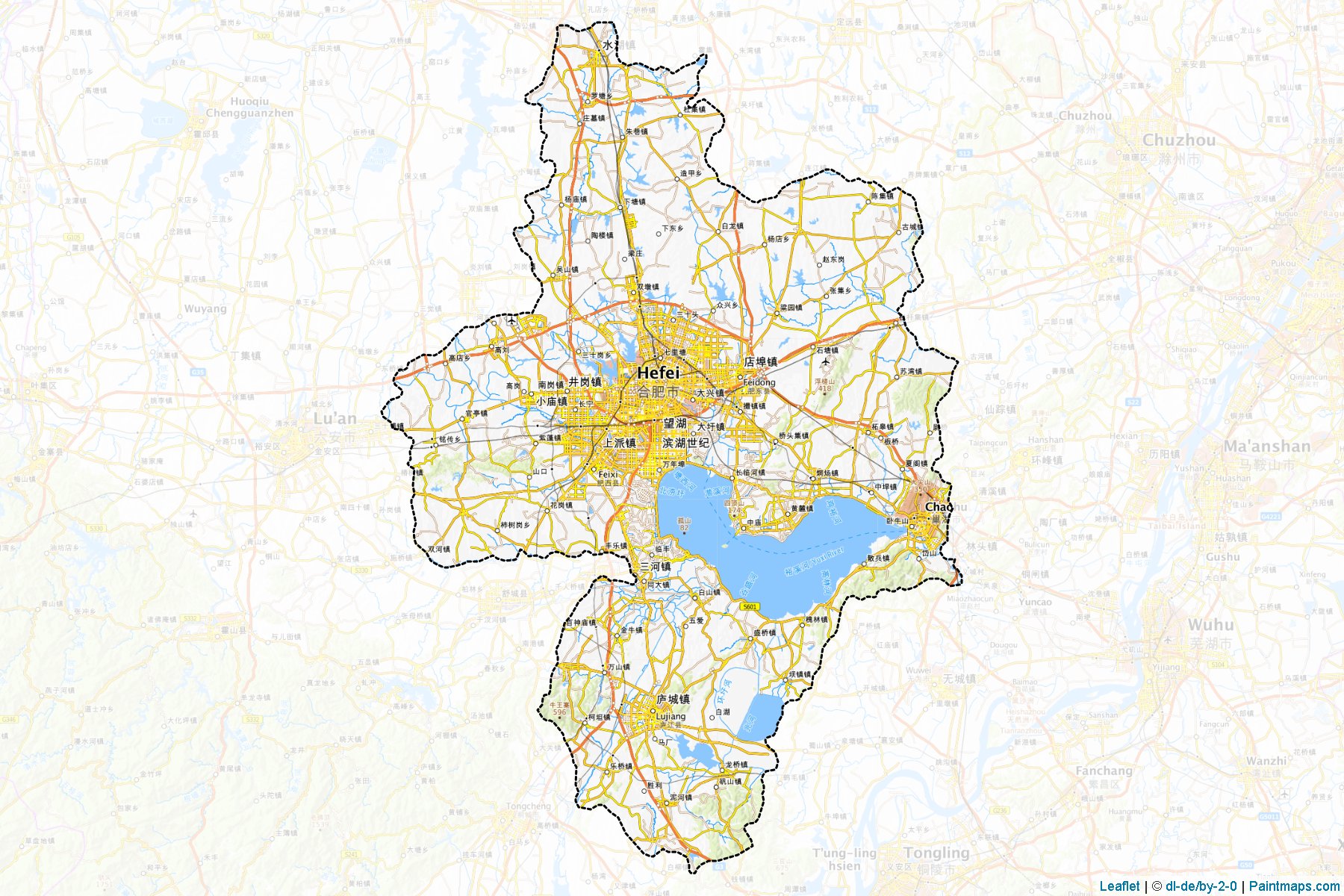 Hefei (Anhui) Map Cropping Samples-1