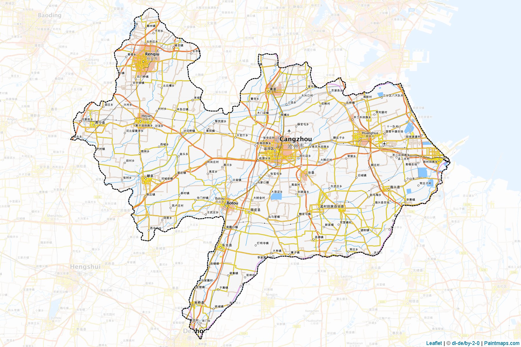 Cangzhou (Hebei) Haritası Örnekleri-1