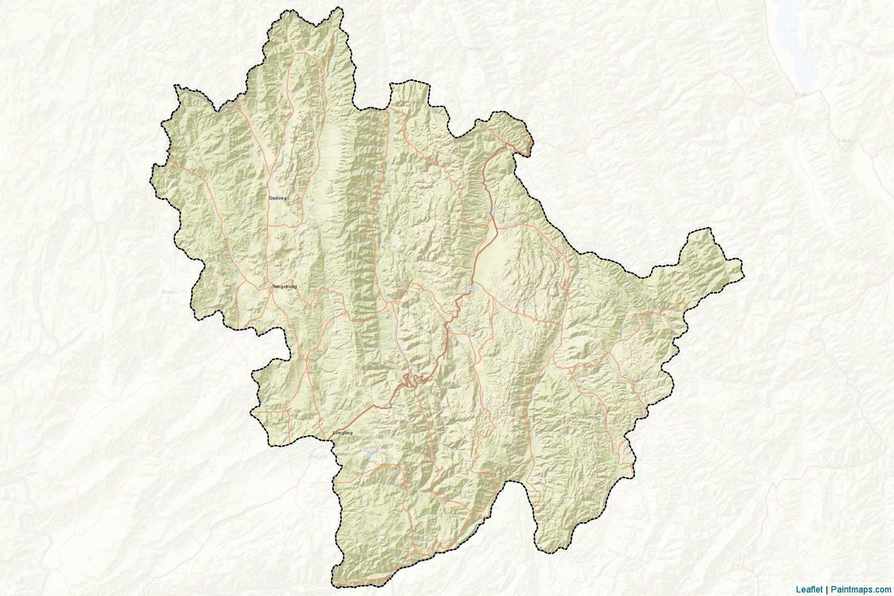 Baoshan (Yunnan) Map Cropping Samples-2