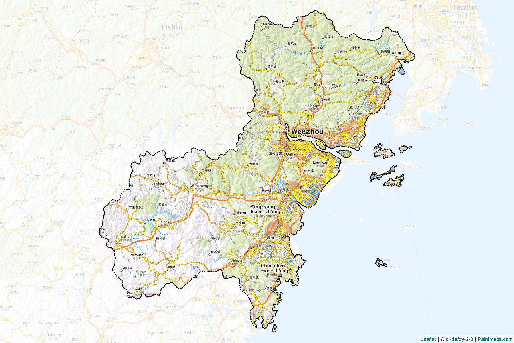 Wenzhou (Zhejiang) Map Cropping Samples-1