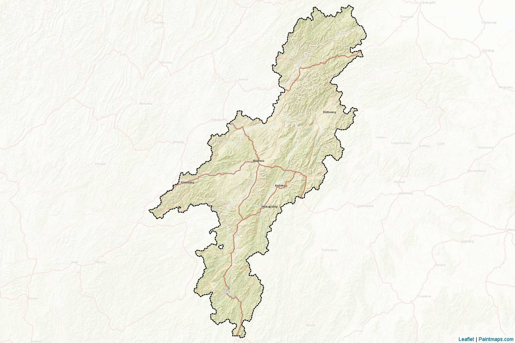 Huaihua (Hunan) Map Cropping Samples-2