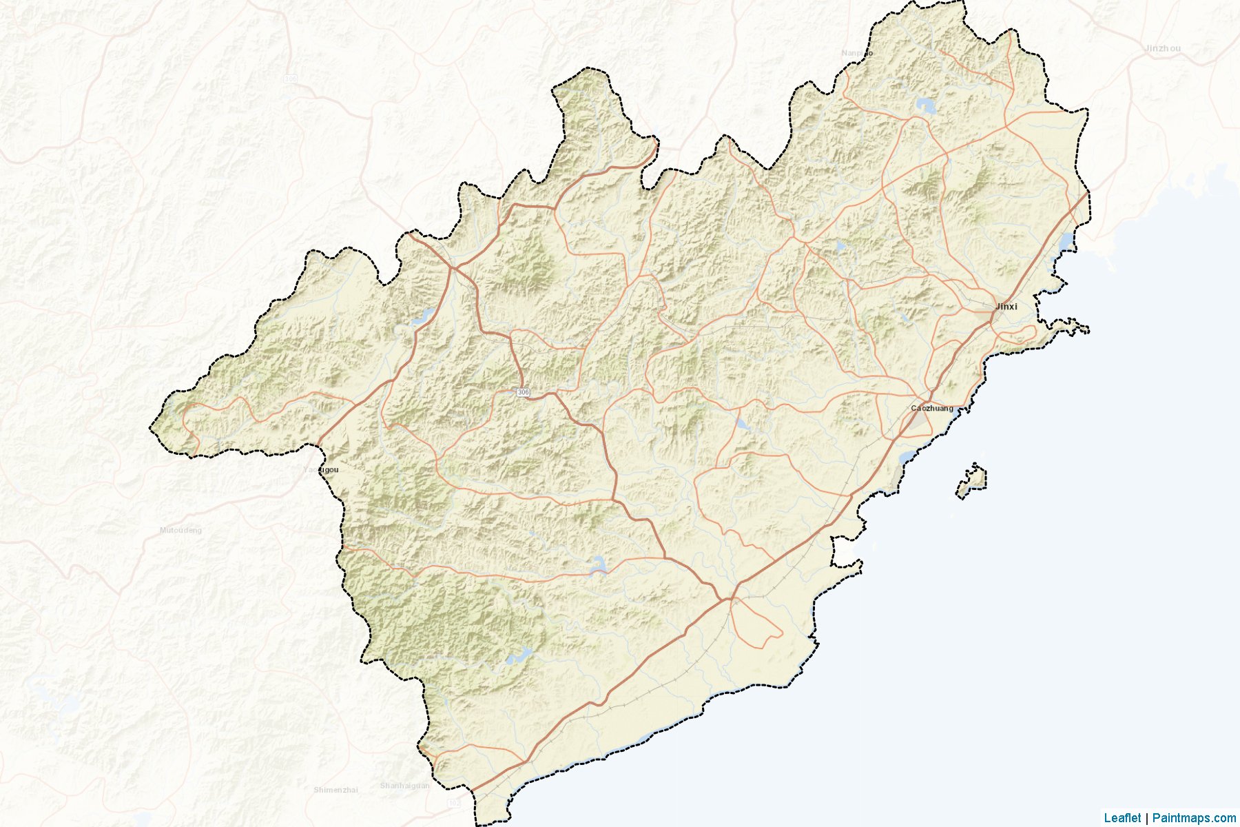 Muestras de recorte de mapas Huludao (Liaoning)-2